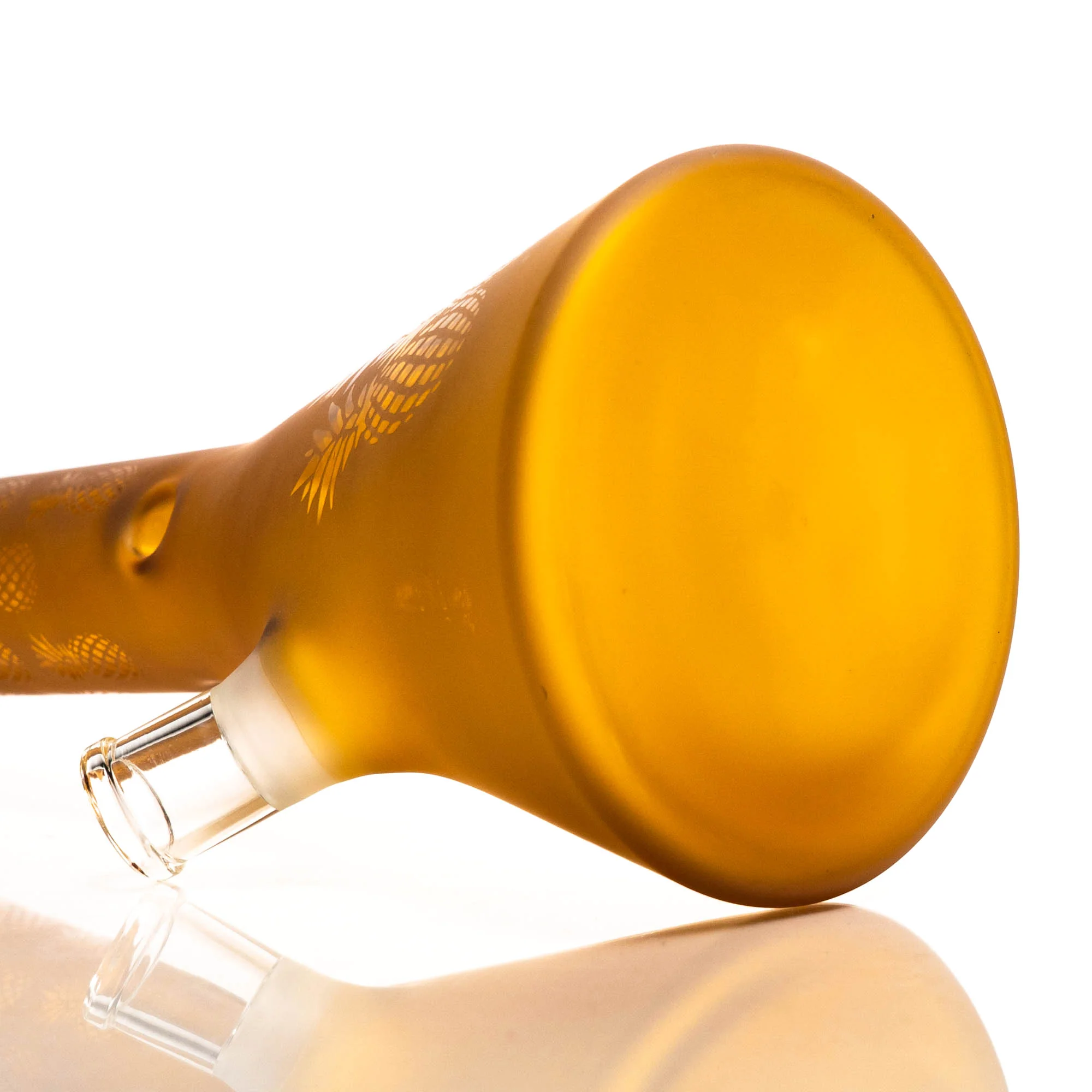 Phoenix Star - 18" Sandblasted Pineapple Beaker - Amber - Image 10