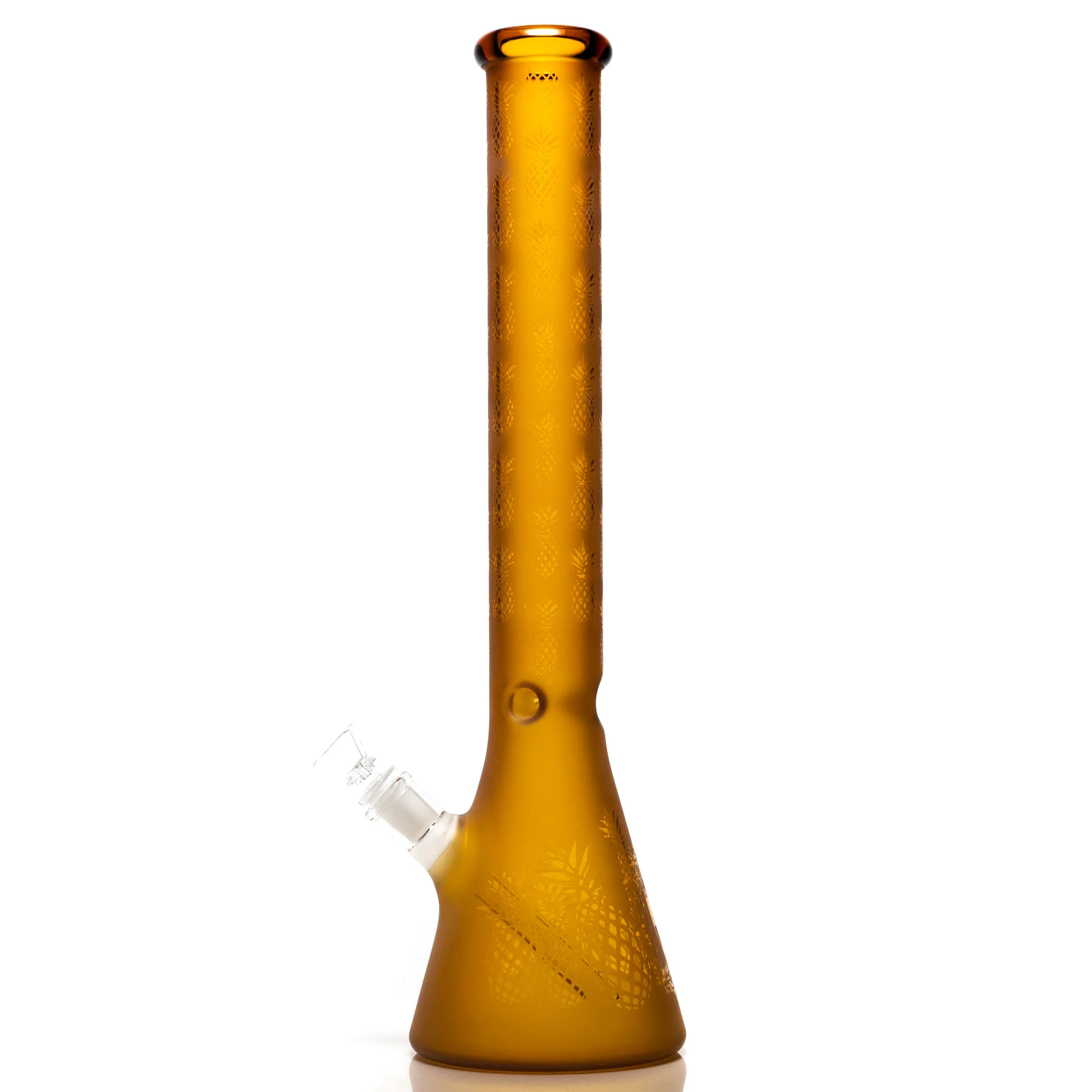 Phoenix Star - 18" Sandblasted Pineapple Beaker - Amber - Image 2