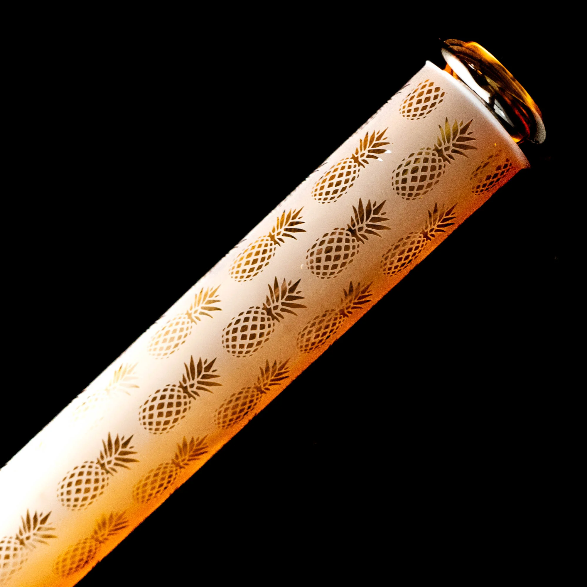 Phoenix Star - 18" Sandblasted Pineapple Beaker - Amber - Image 6