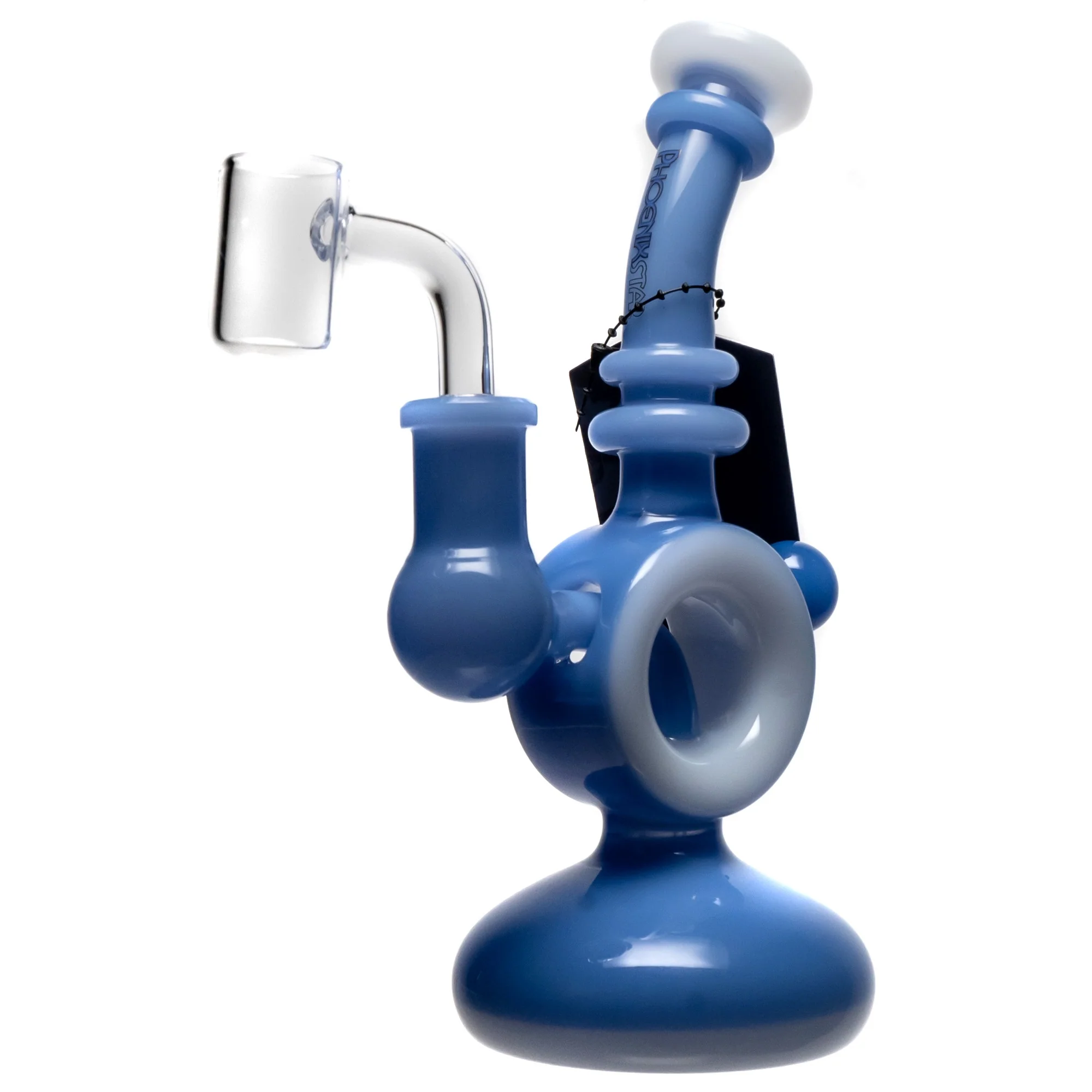 Phoenix Star - Donut Bubbler - Milky Blue & White