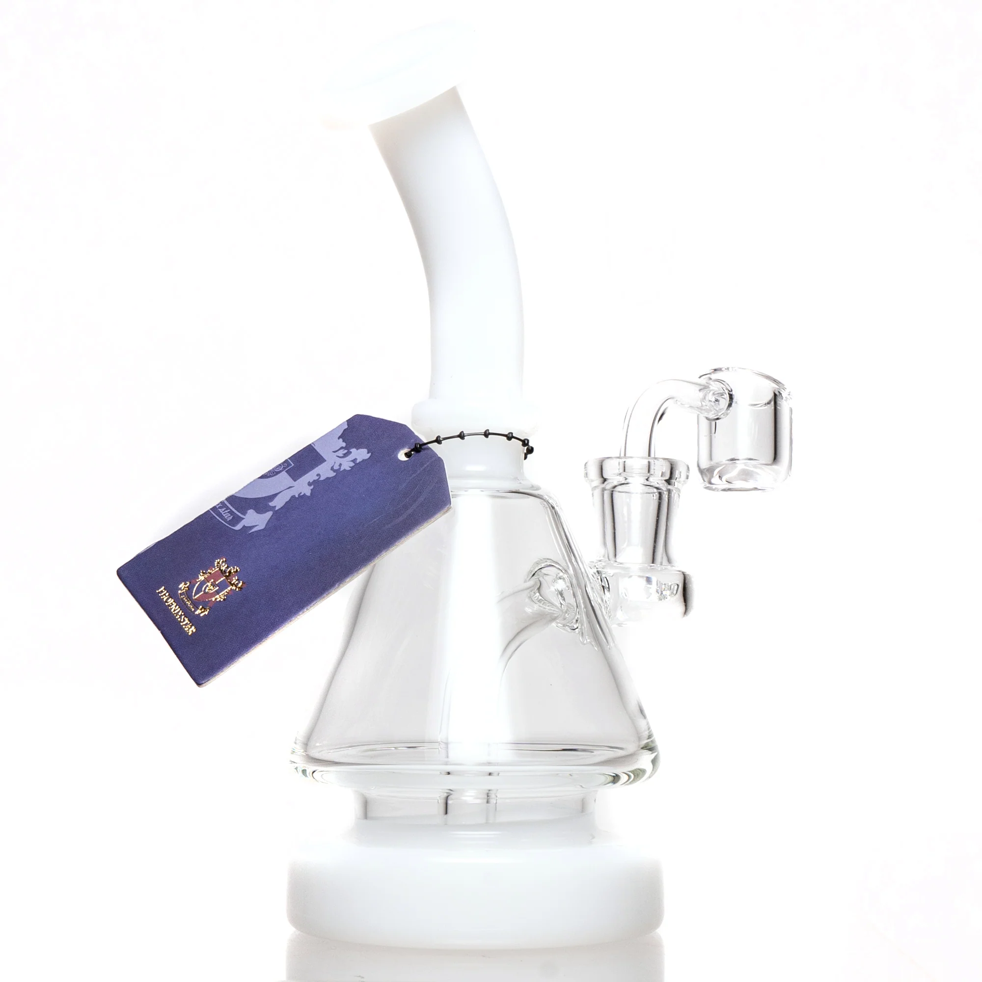 Phoenix Star - Hollow Foot Cone Bubbler - White - Image 2