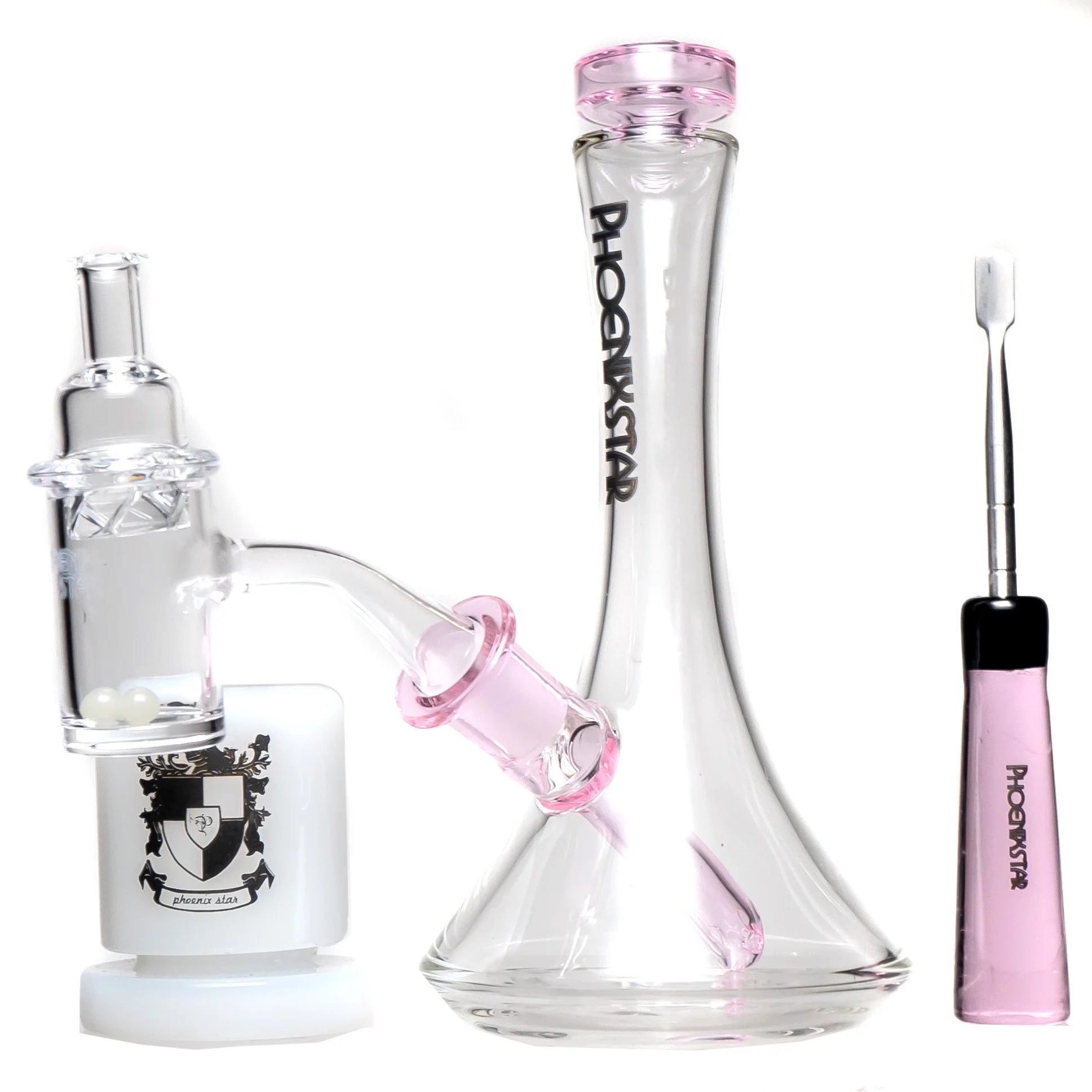 Phoenix Star - Rig Kit - Fixed Mini Beaker - Pink Accents
