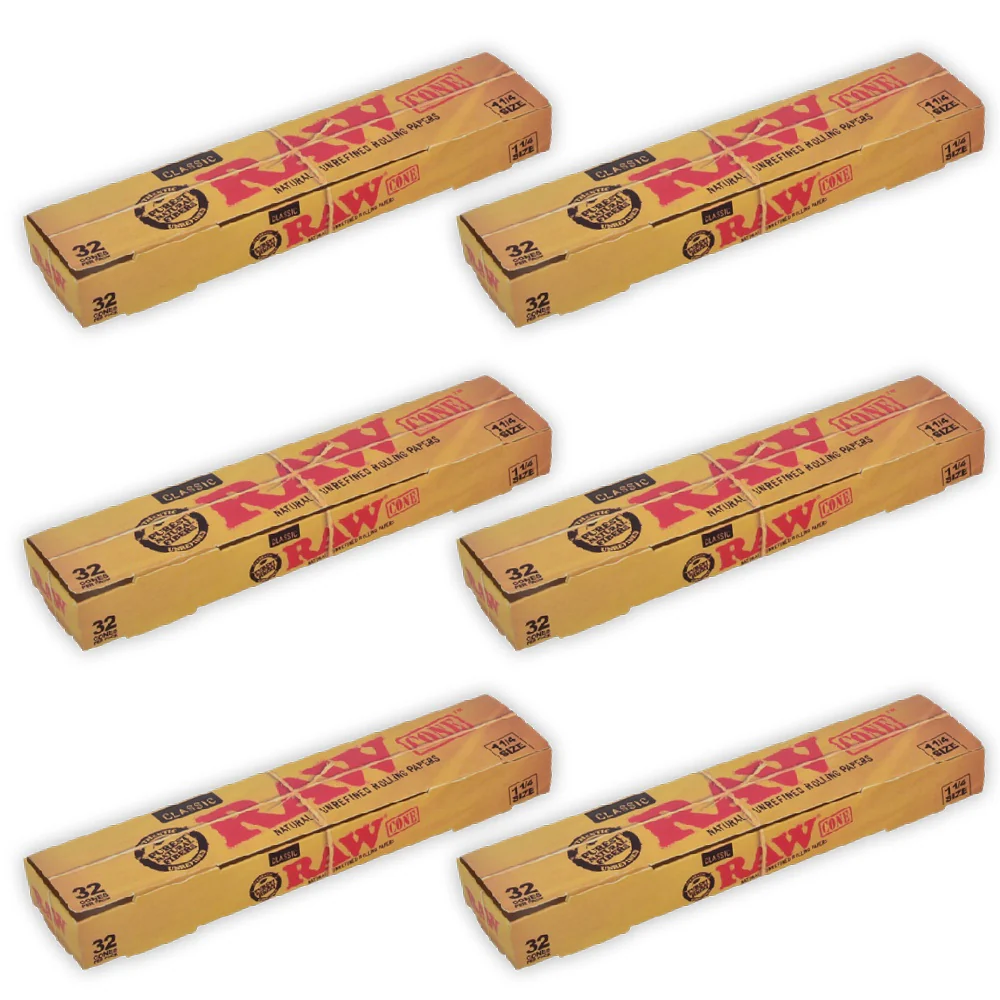 RAW - 1.25 Classic - 32 Cones - 6 Packs
