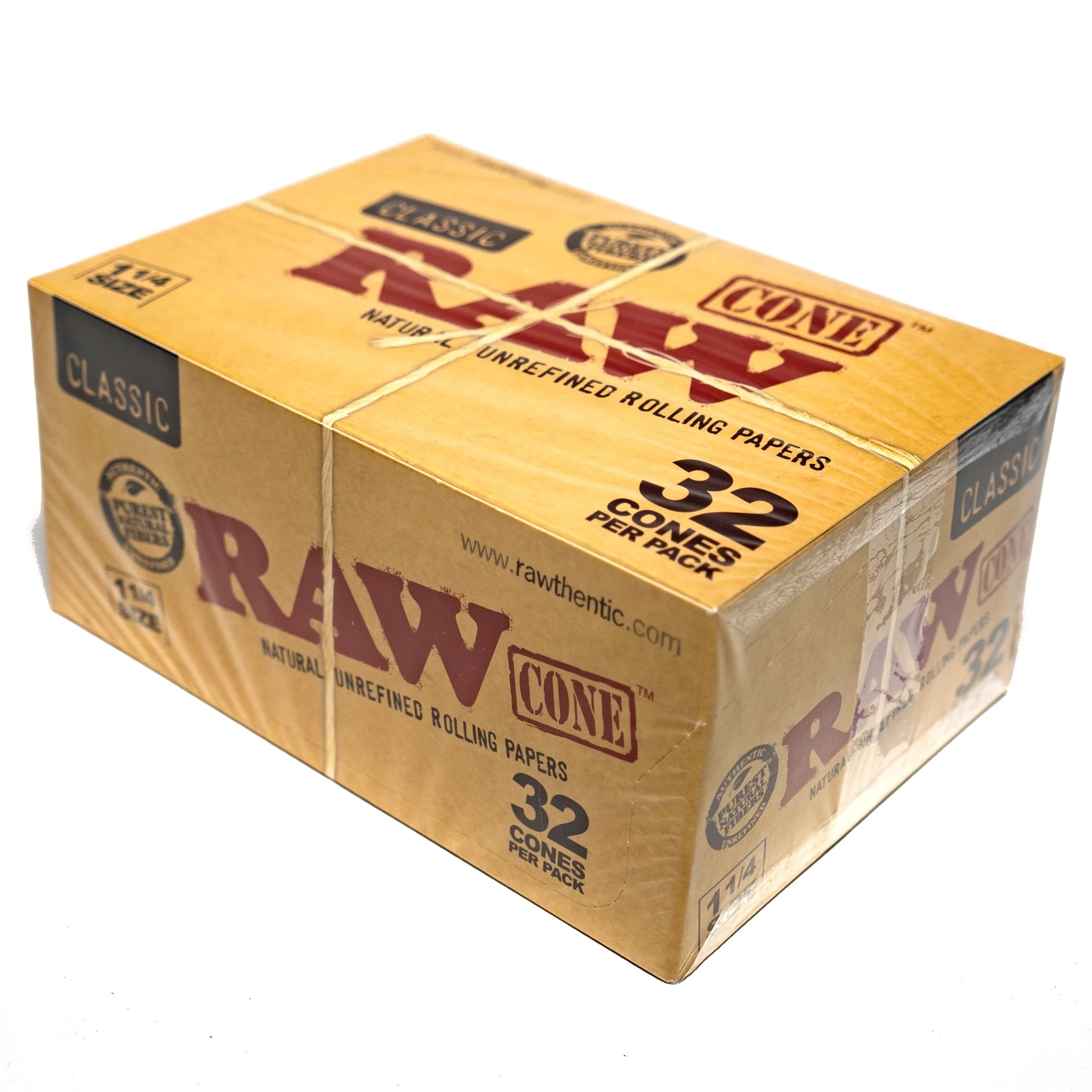 RAW - King Size Classic - 32 Cones - 12 Pack Box