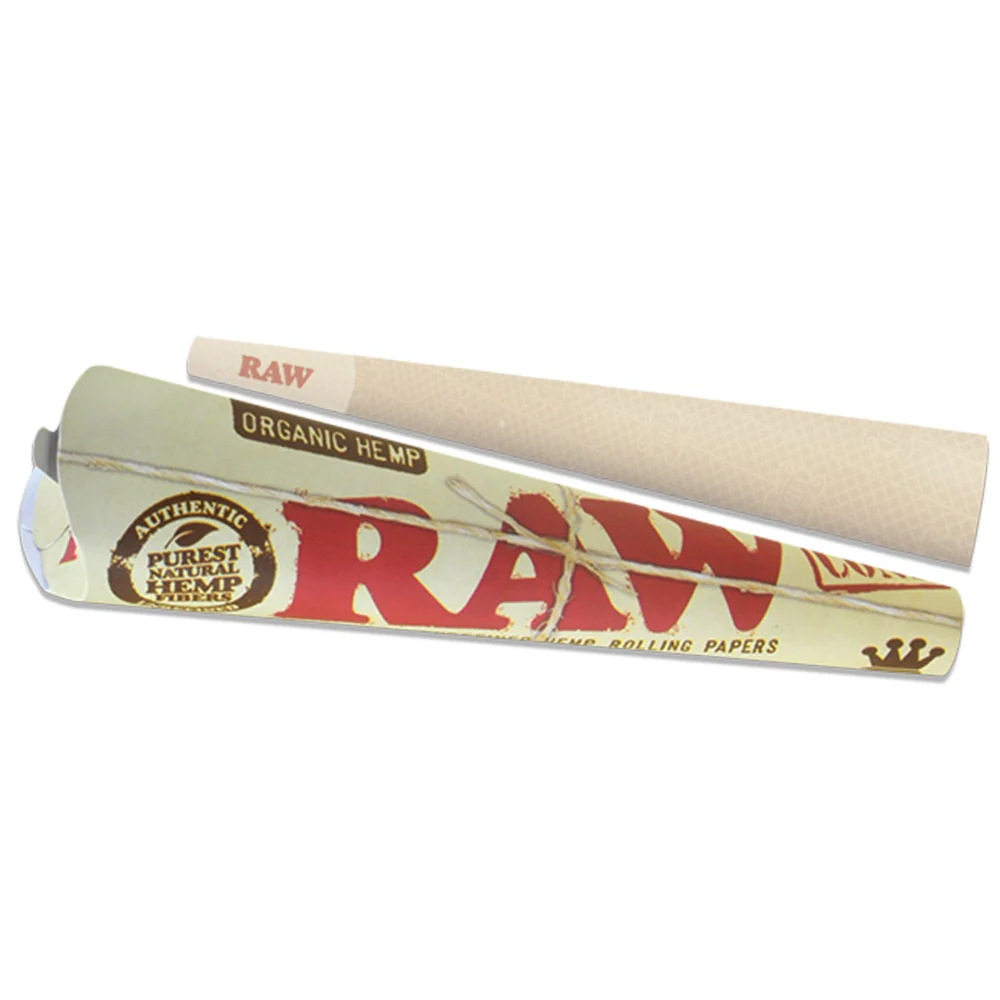 RAW - King Size Organic Hemp - 3 Cones - Single Pack