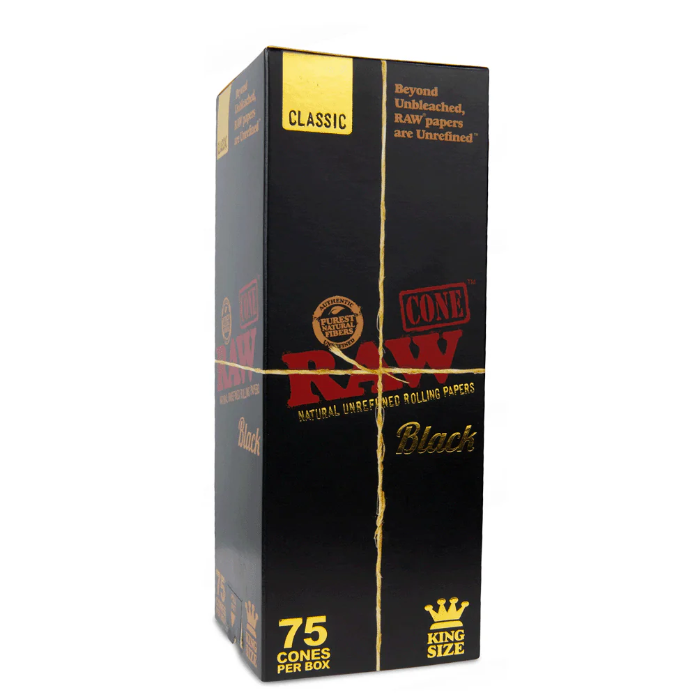 RAW - King Size Black - Cone Box 75ct