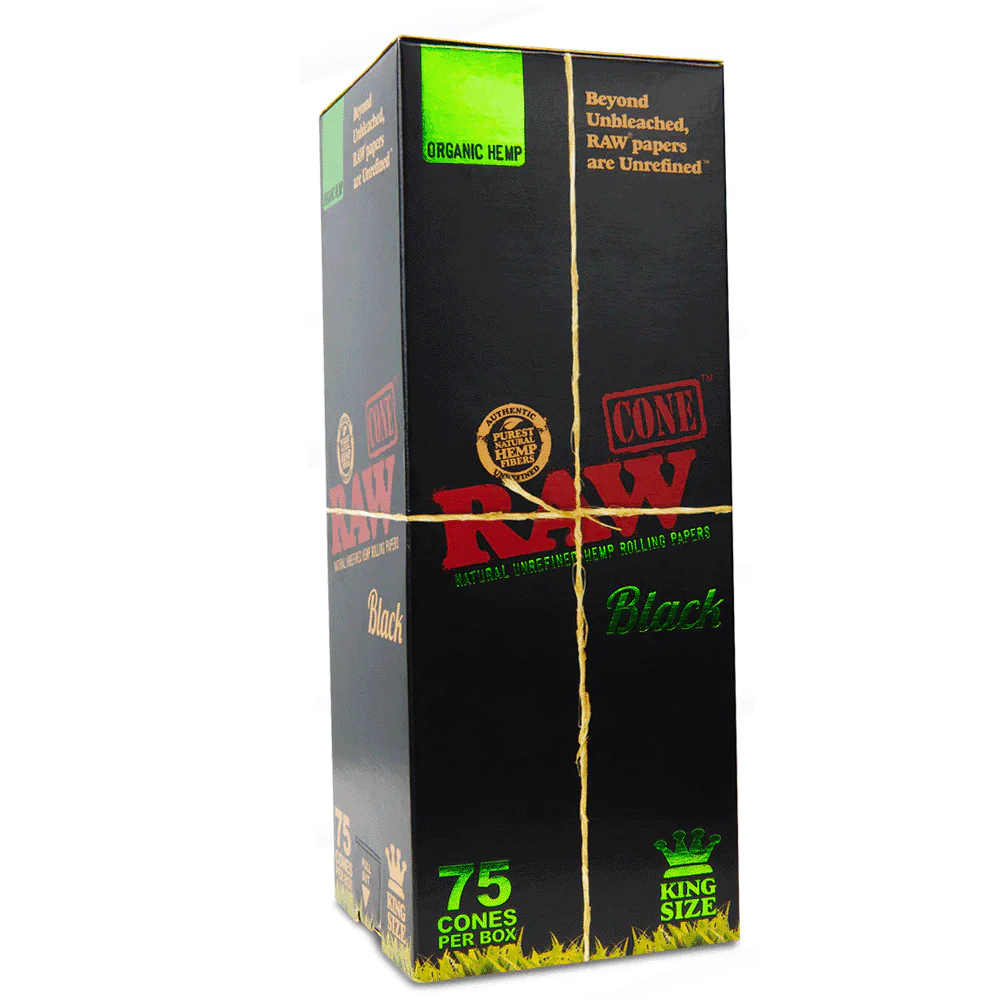 RAW - King Size Black Organic - Cone Box 75ct