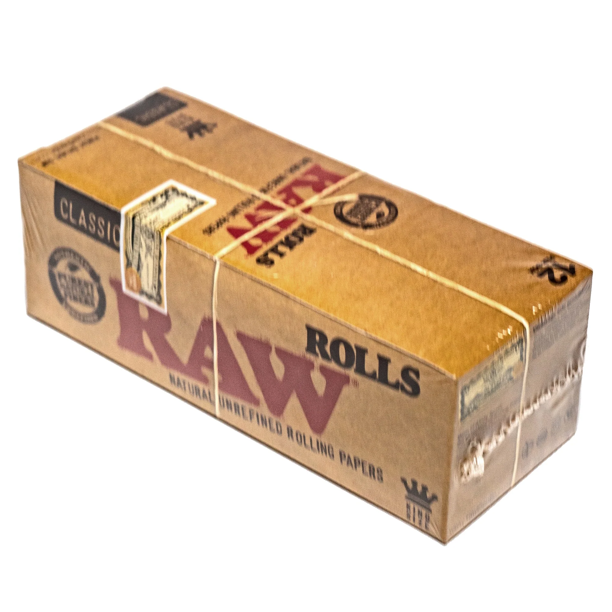 RAW - King Size Classic Rolls 3 Meter - 12 Pack Box