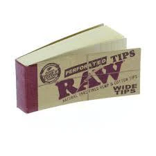 RAW - Perforated Hemptton Wide Tips - Single Pack