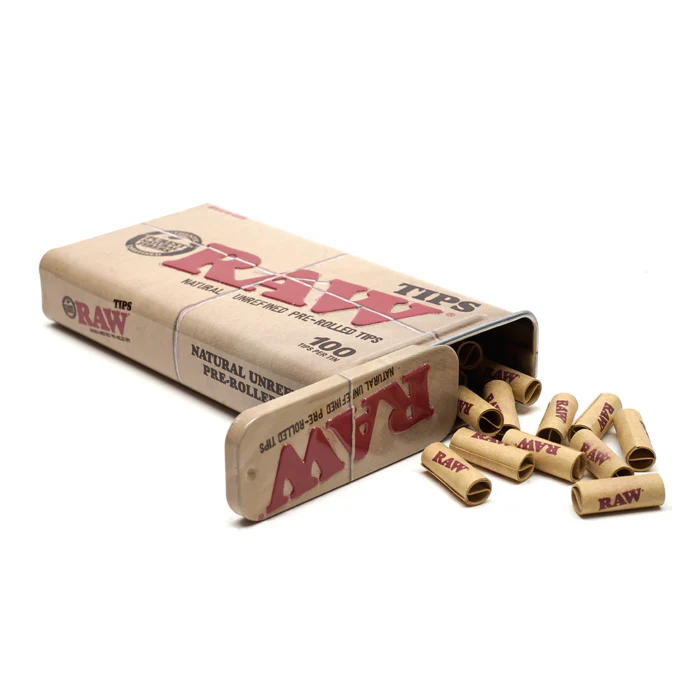 Raw - Pre Rolled Tips Tin - 100/Tin