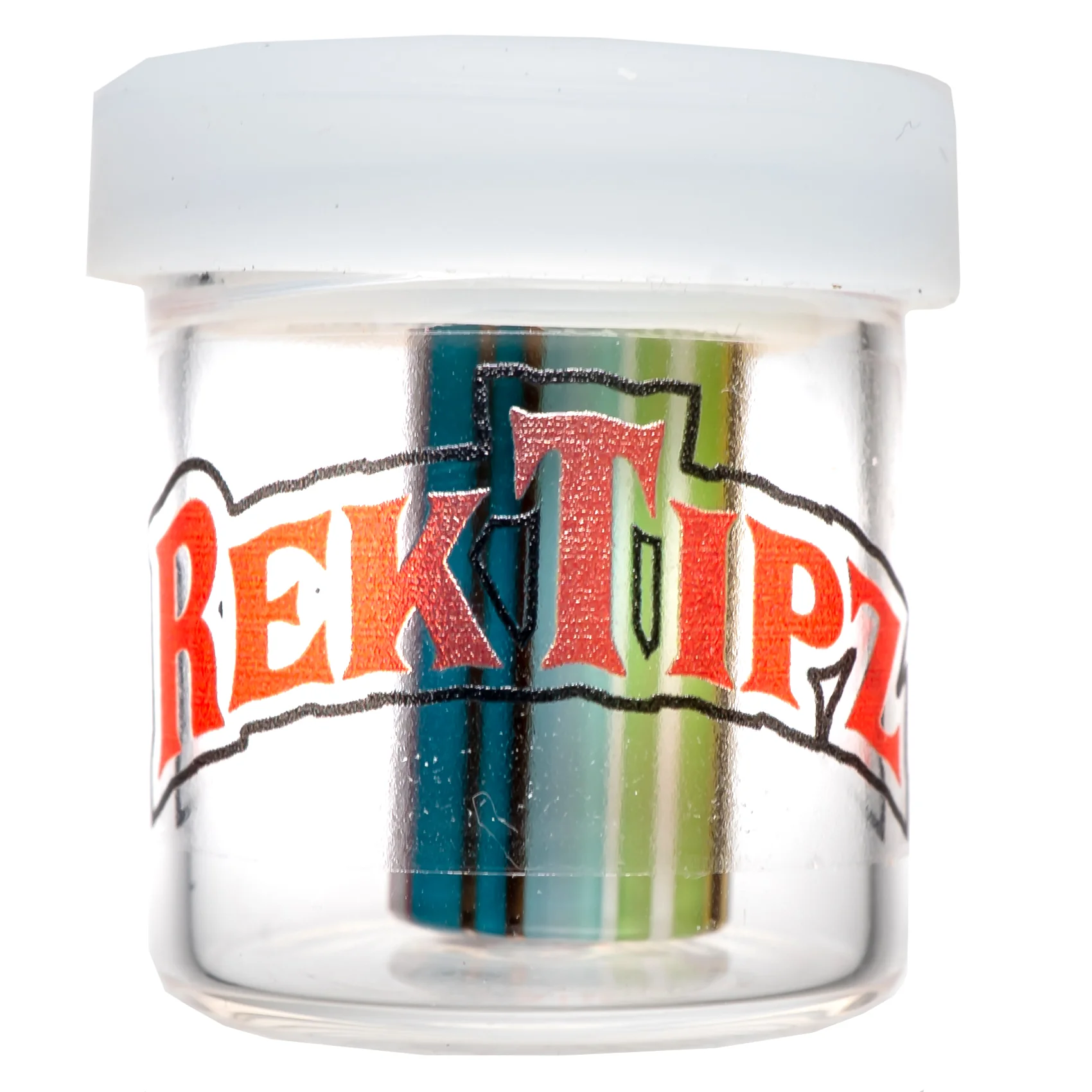 RekTipz - Glass Tip - 6 Shooter - 11mm - Clear Rainbow - Image 3