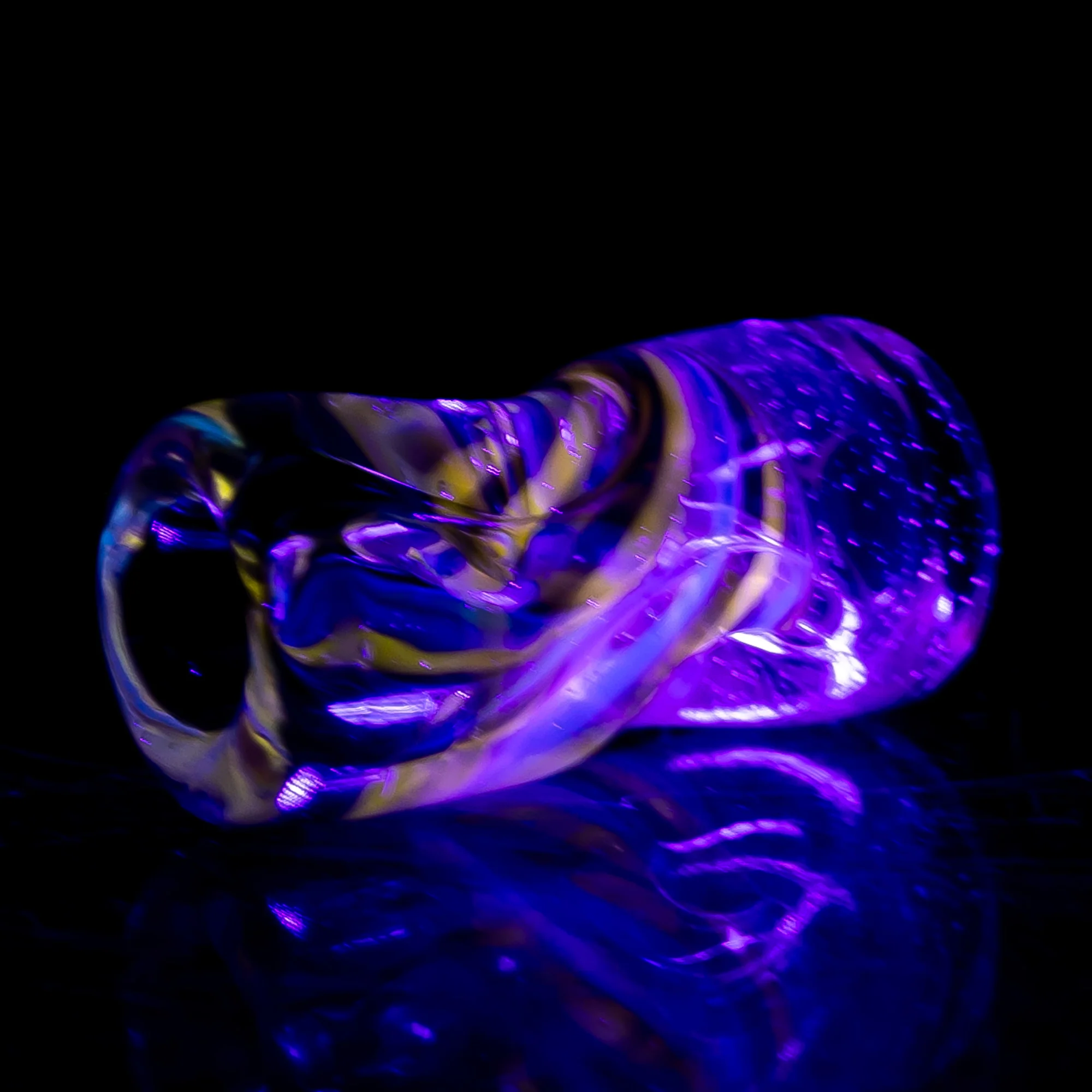 RekTipz - Glass Tip - 11mm - Purple Rain & Haterade w/UV Swirl - Image 3