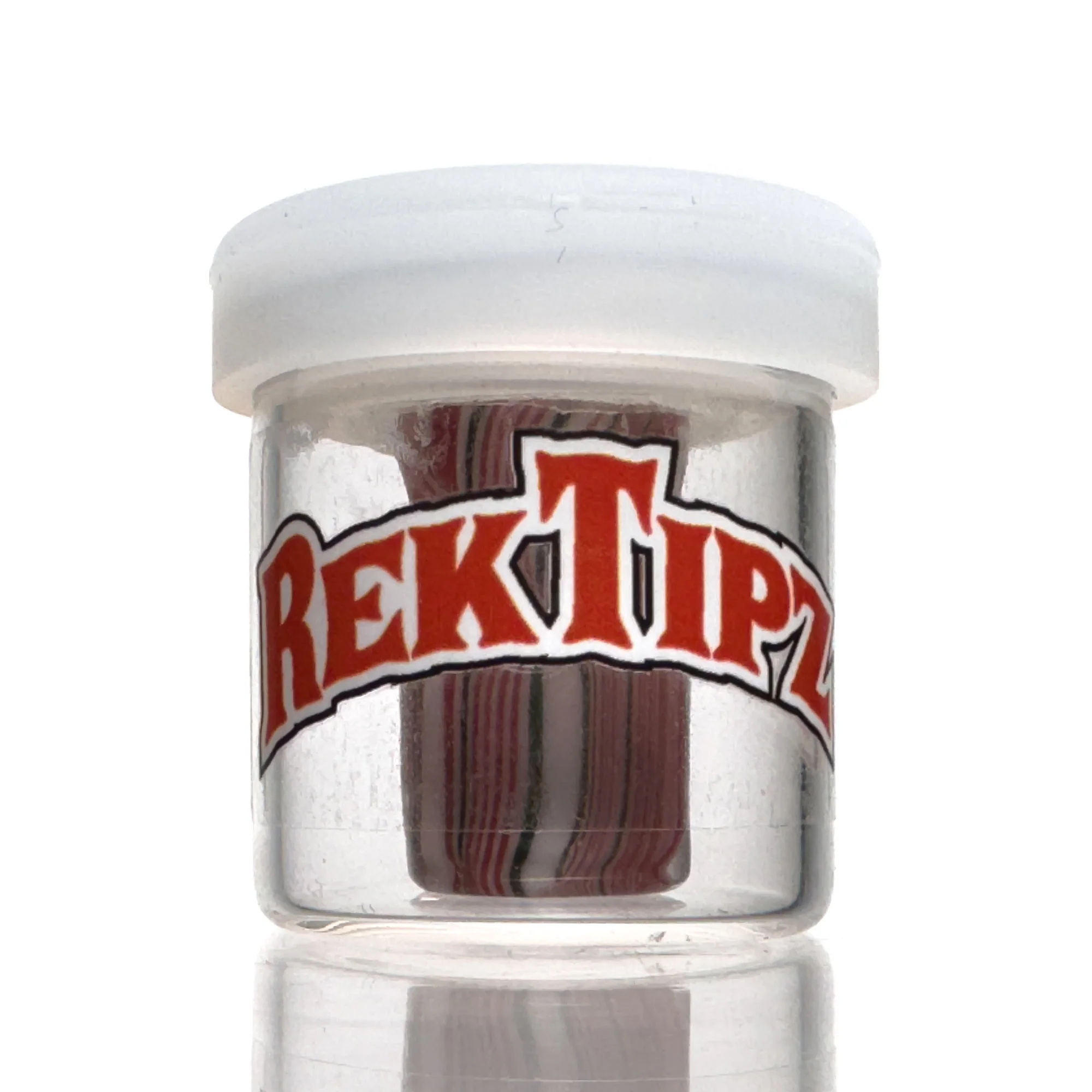 RekTipz - Glass Tip - 11mm - Red & Black Linework - Image 3