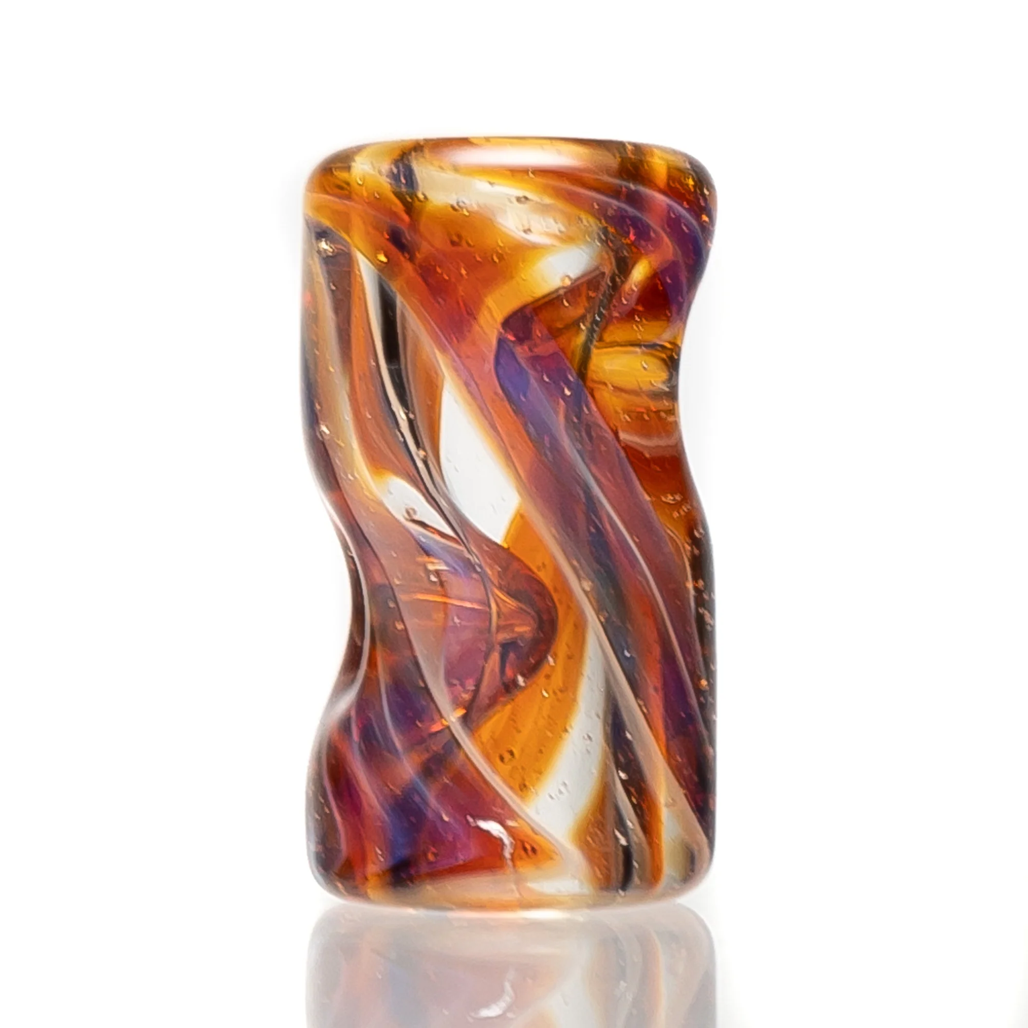 RekTipz - Glass Tip - 12mm - Amber Purple & UV Swirl