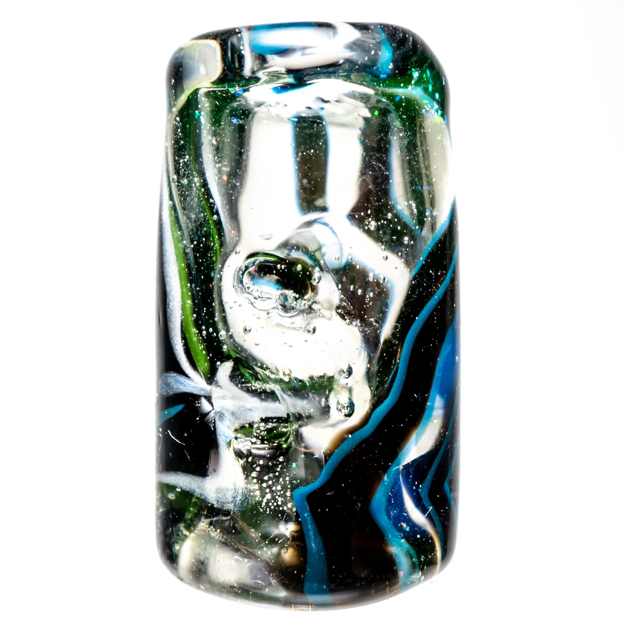 RekTipz - Glass Tip - 12mm - Black & Teal w/ UV