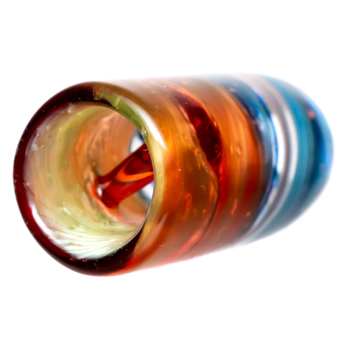 RekTipz - Glass Tip - 12mm - Blue & Orange Swirl Cropal - Image 2