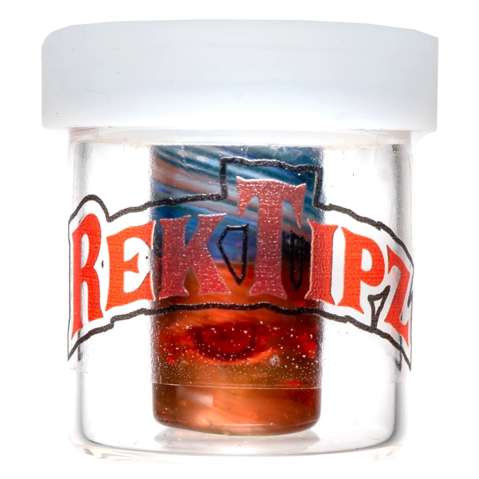 RekTipz - Glass Tip - 12mm - Blue & Orange Swirl Cropal - Image 4