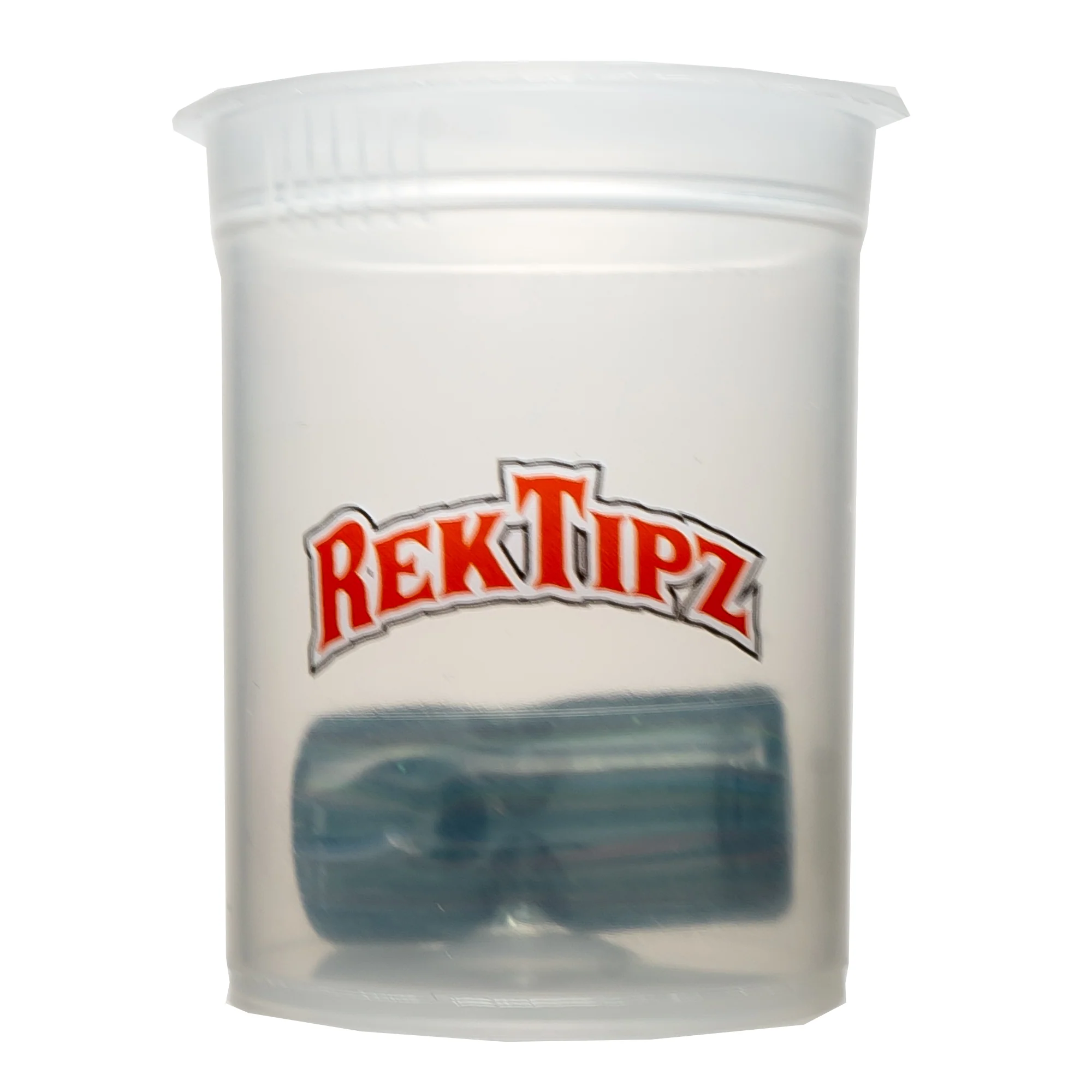 RekTipz - Glass Tip - 12mm - Blue Stardust w/ Multi Color Stripes - Image 3