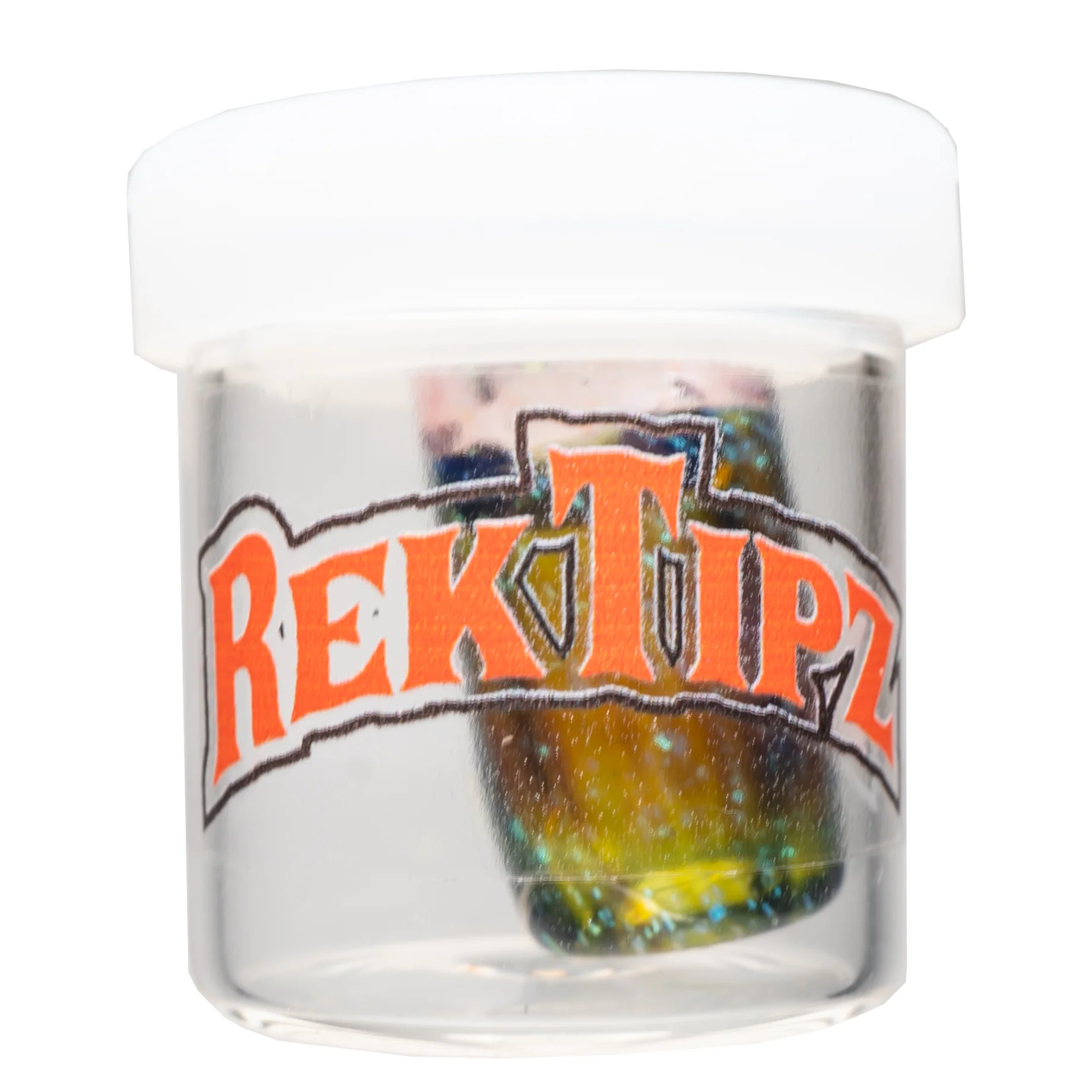 RekTipz - Glass Tip - 12mm - Purple & Green Dichro w/ Pink Cropal - Image 5