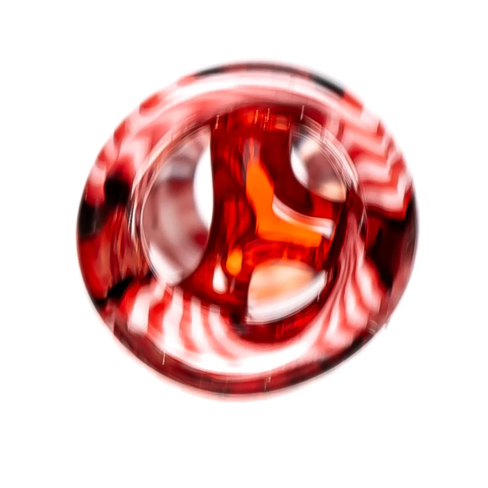 RekTipz - Glass Tip - 12mm - Red, Black & White Swirl - Image 3