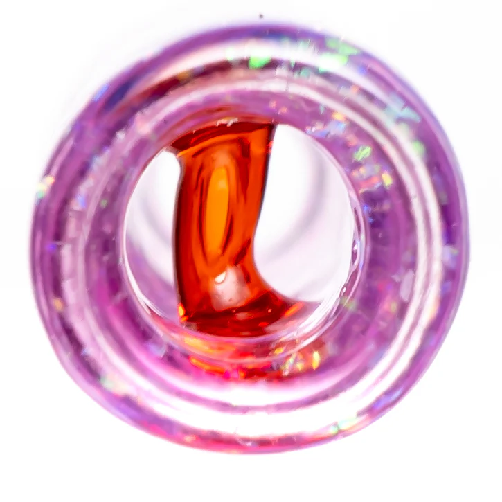 RekTipz - Glass Tip - XL - 11mm - Cropal Pink Slyme w/ Red - Image 2