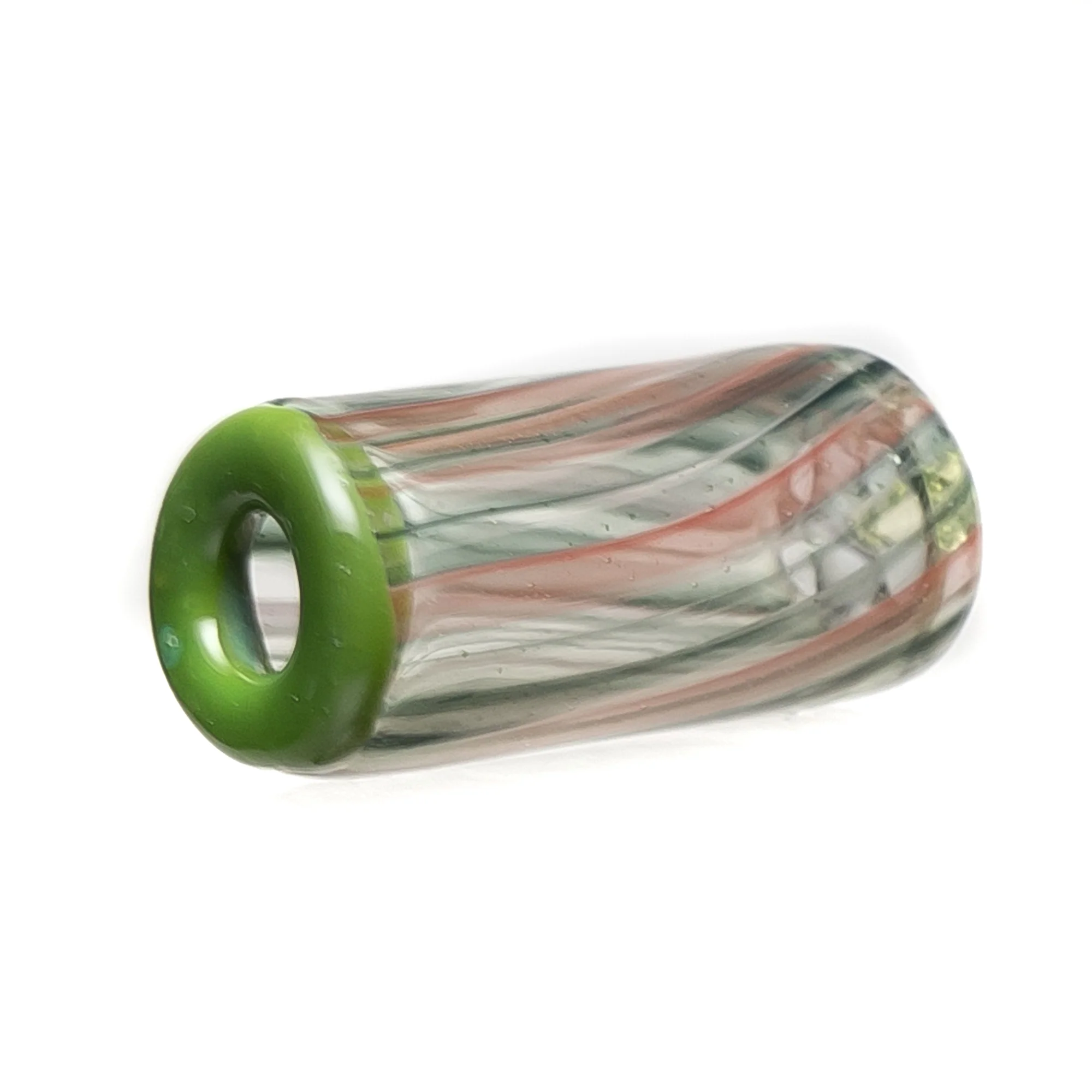 RekTipz - Glass Tip - XL - 11mm - Full UV Multi Color Sparkle w/ Green Lip - Image 2