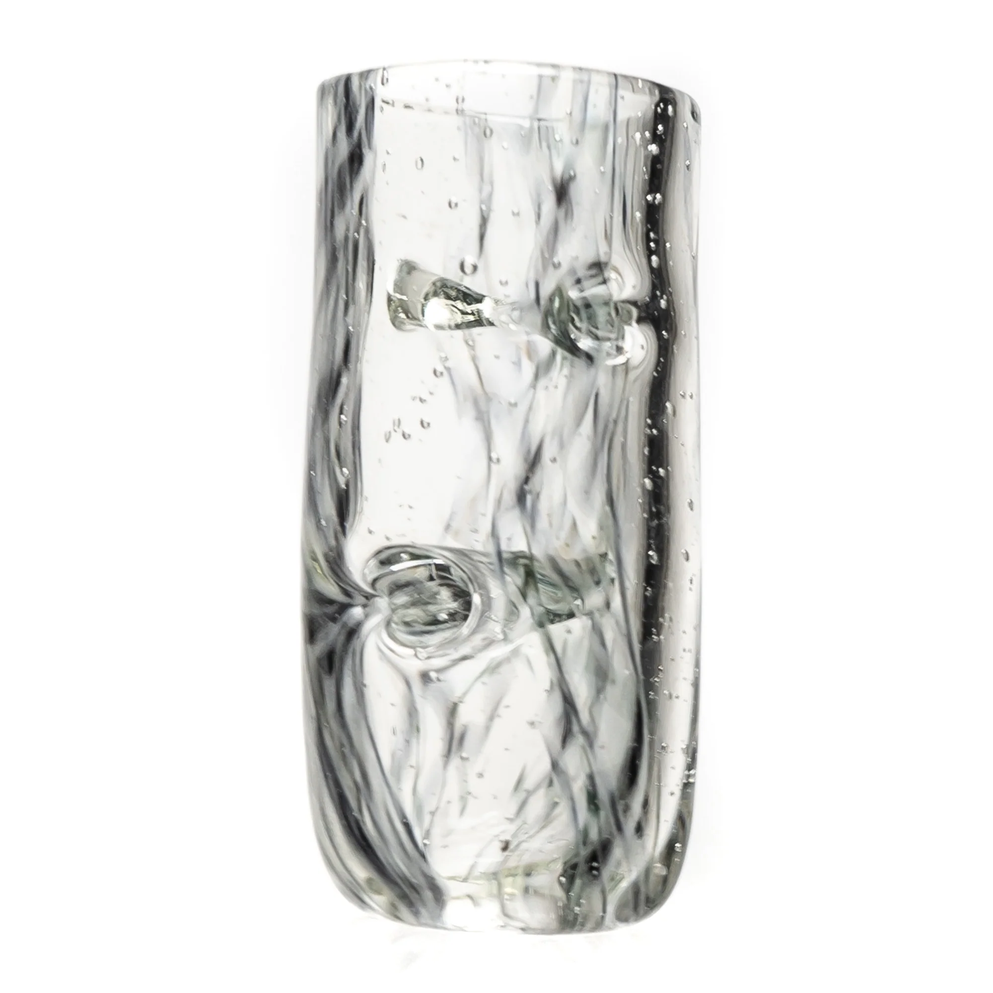 RekTipz - Glass Tip - XL - 11mm - Full UV Swirl w/ Black & White Twist