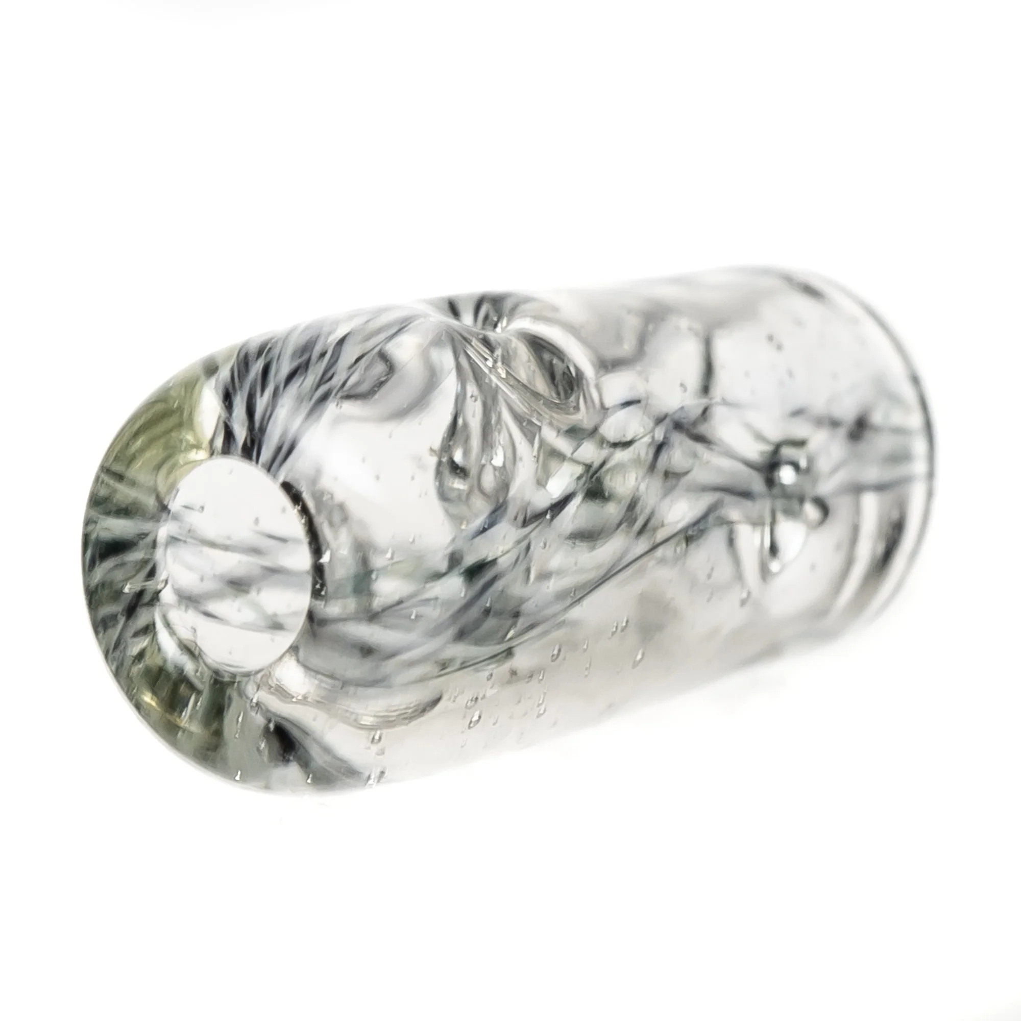 RekTipz - Glass Tip - XL - 11mm - Full UV Swirl w/ Black & White Twist - Image 2