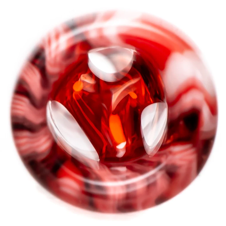 RekTipz - Glass Tip - XL - 11mm - Red, Black & White Swirl - Image 4