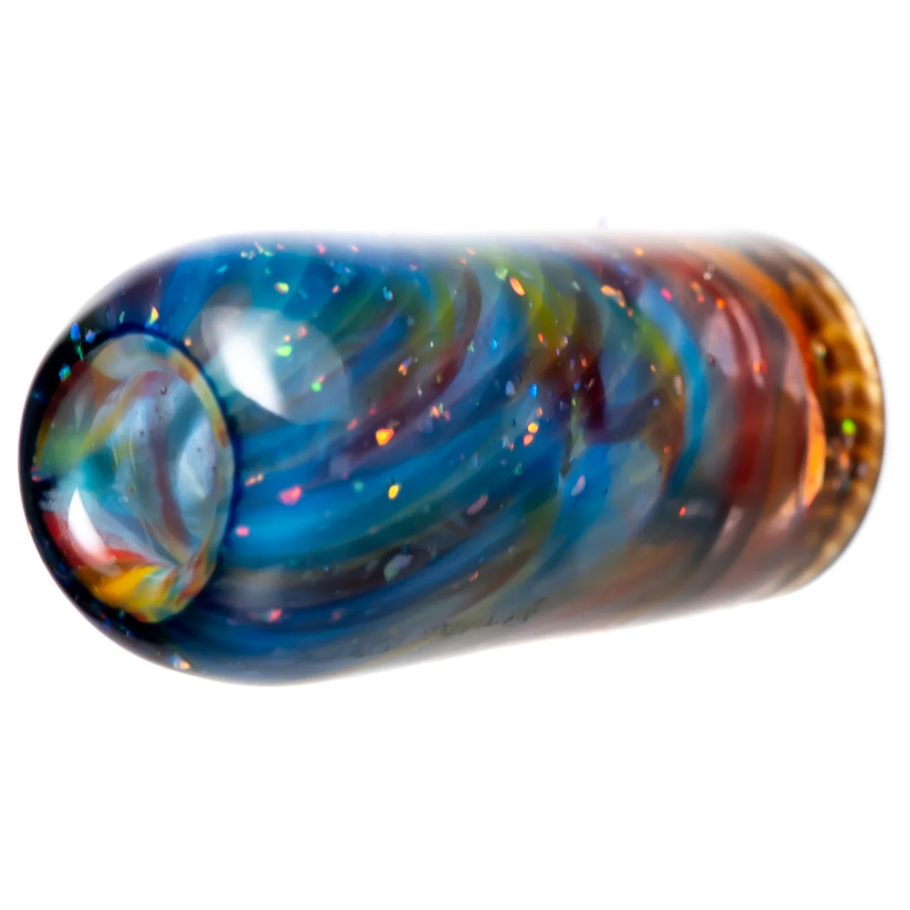 RekTipz - Glass Tip - XL - 12mm - Blue & Orange Swirl Cropal - Image 2