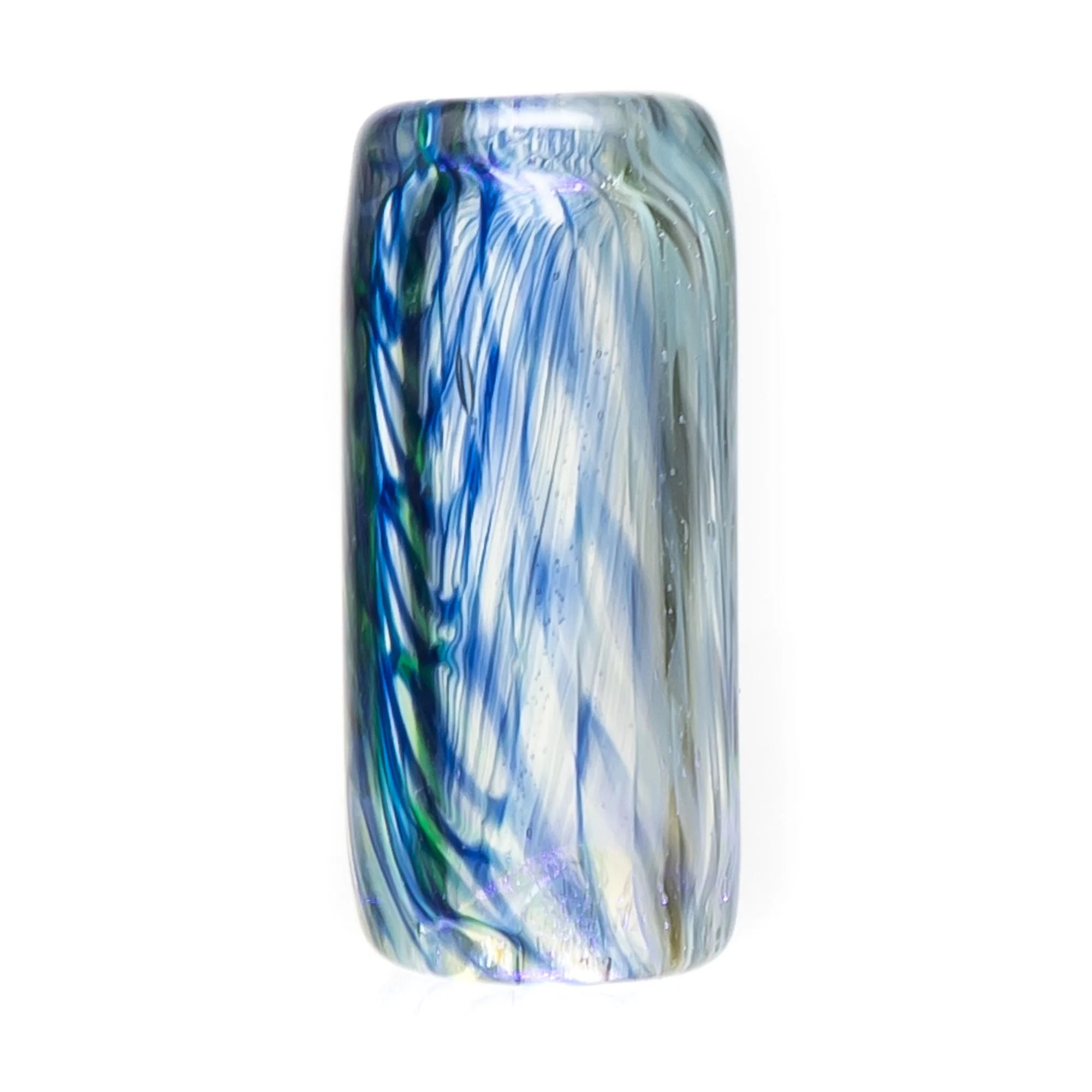 RekTipz - Glass Tip - XL - 12mm - Blue & White Swirl w/UV