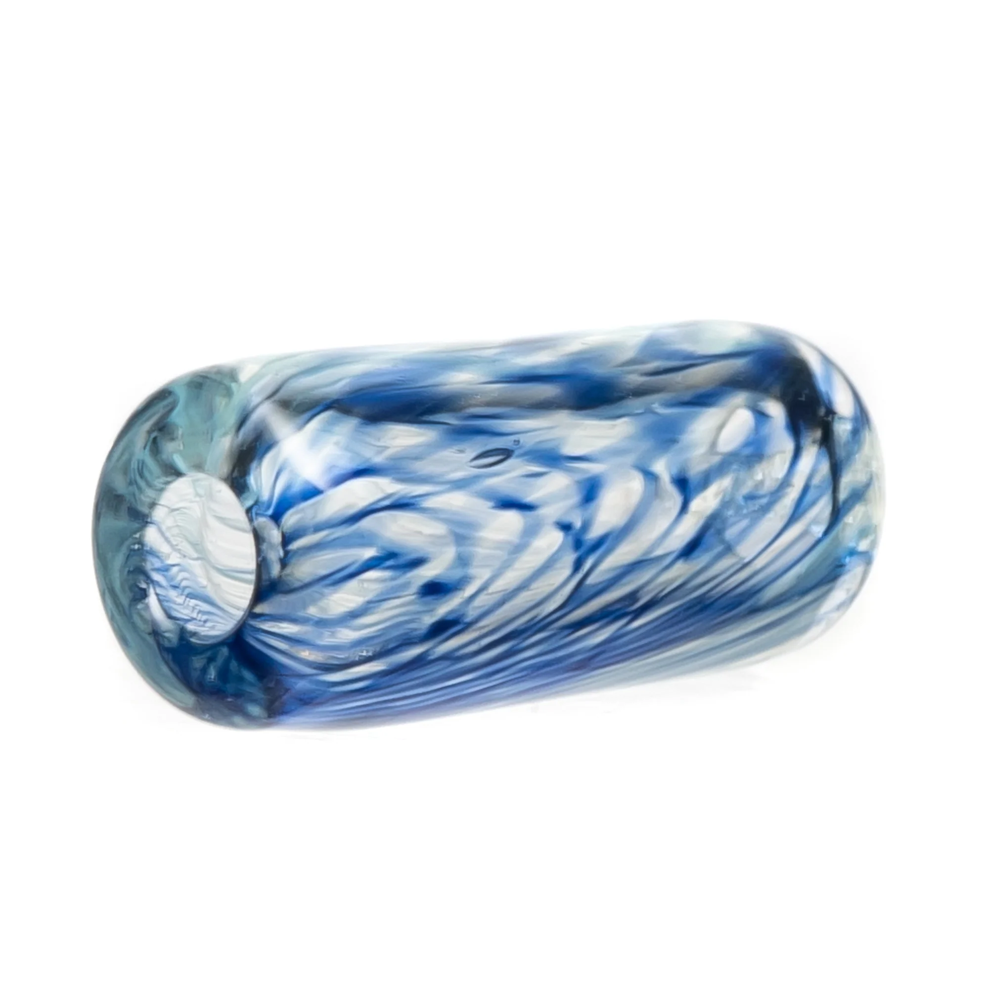 RekTipz - Glass Tip - XL - 12mm - Blue & White Swirl w/UV - Image 2