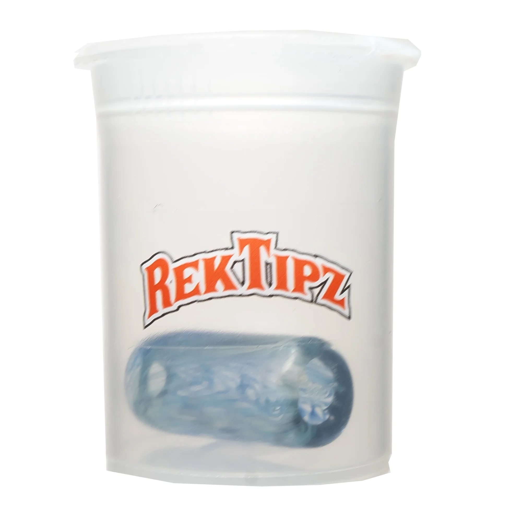 RekTipz - Glass Tip - XL - 12mm - Blue & White Swirl w/UV - Image 4