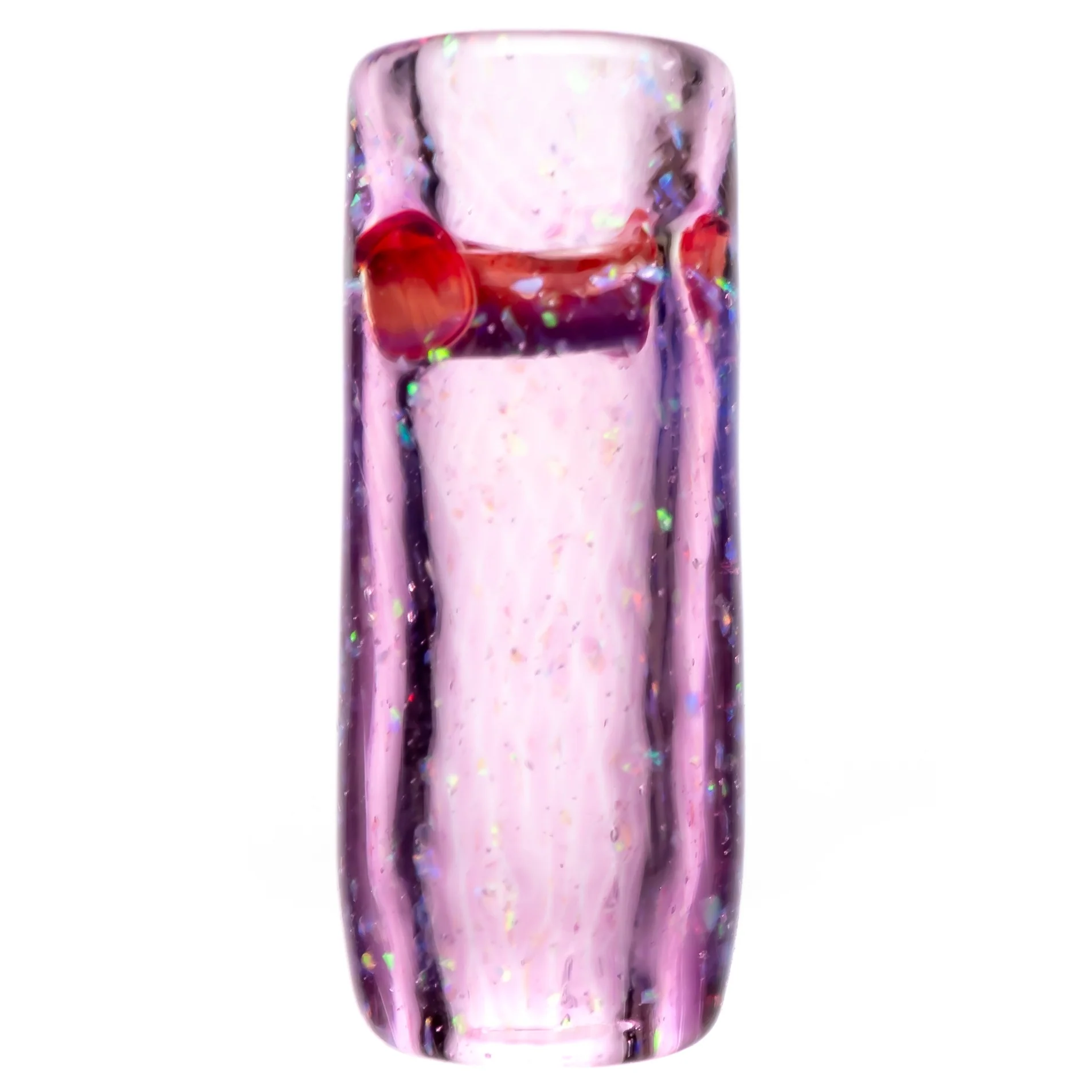 RekTipz - Glass Tip - XL - 12mm - Cropal Pink Slyme w/ Red