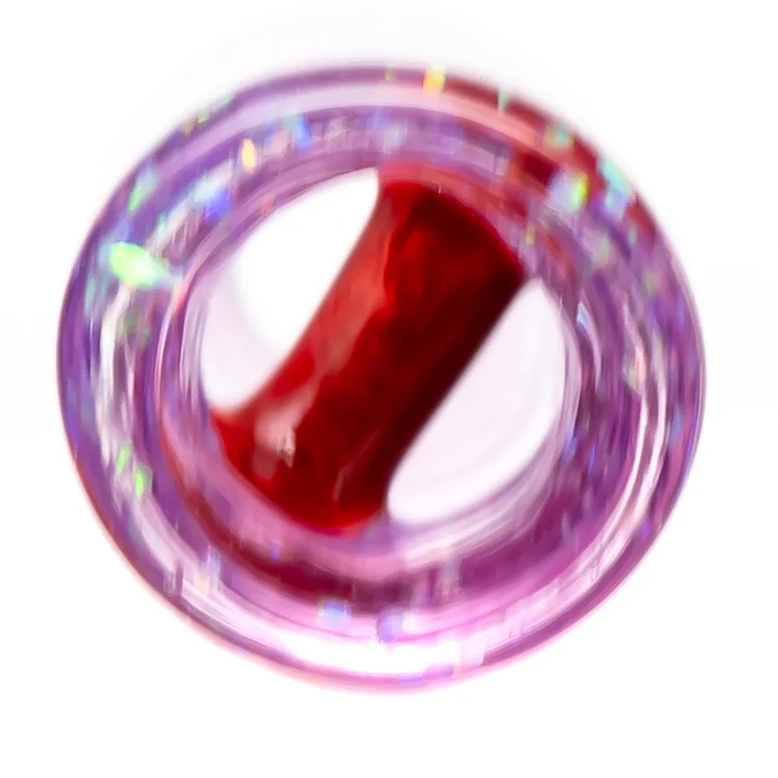 RekTipz - Glass Tip - XL - 12mm - Cropal Pink Slyme w/ Red - Image 2