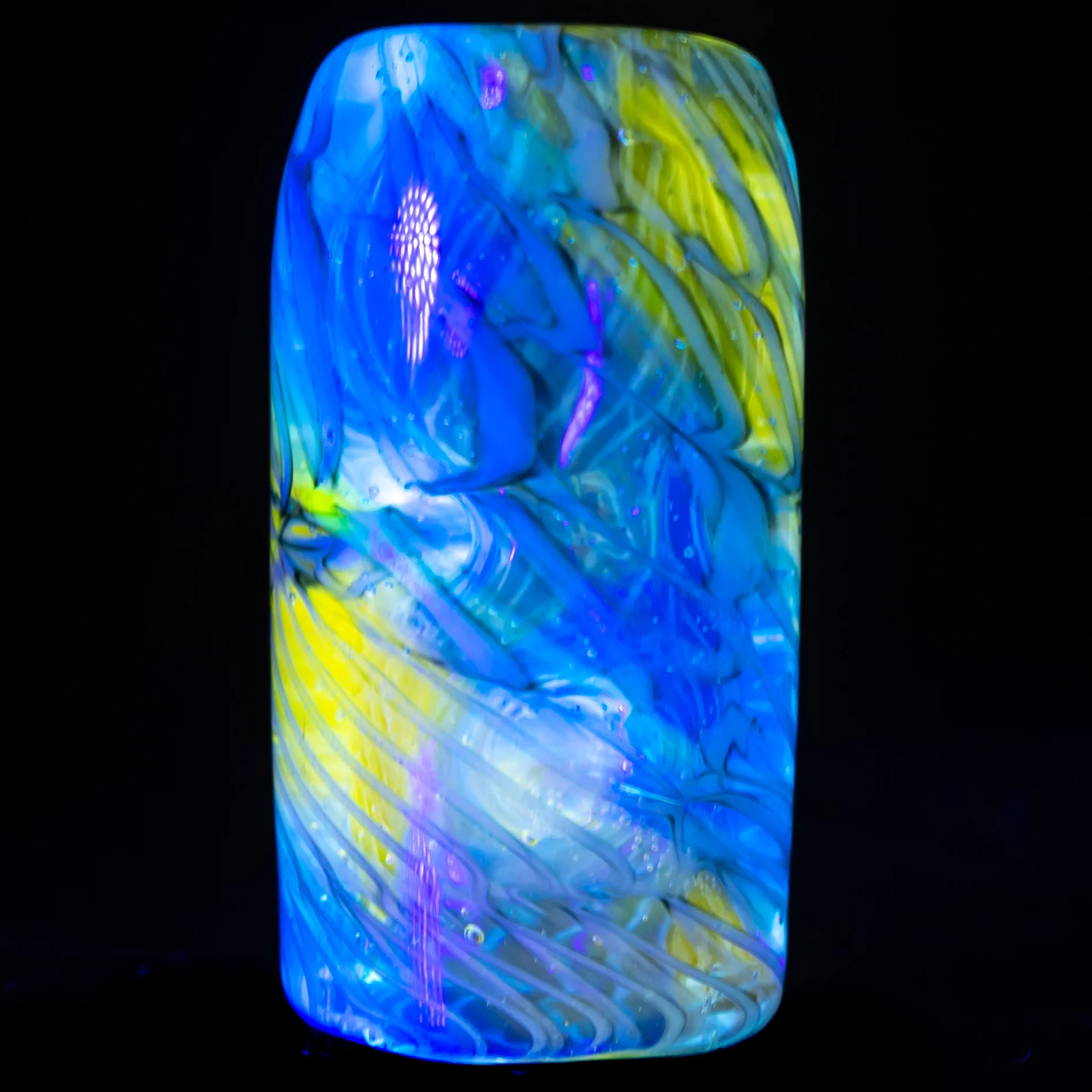 RekTipz - Glass Tip - XL - 12mm - Full UV Blue & White - Image 3