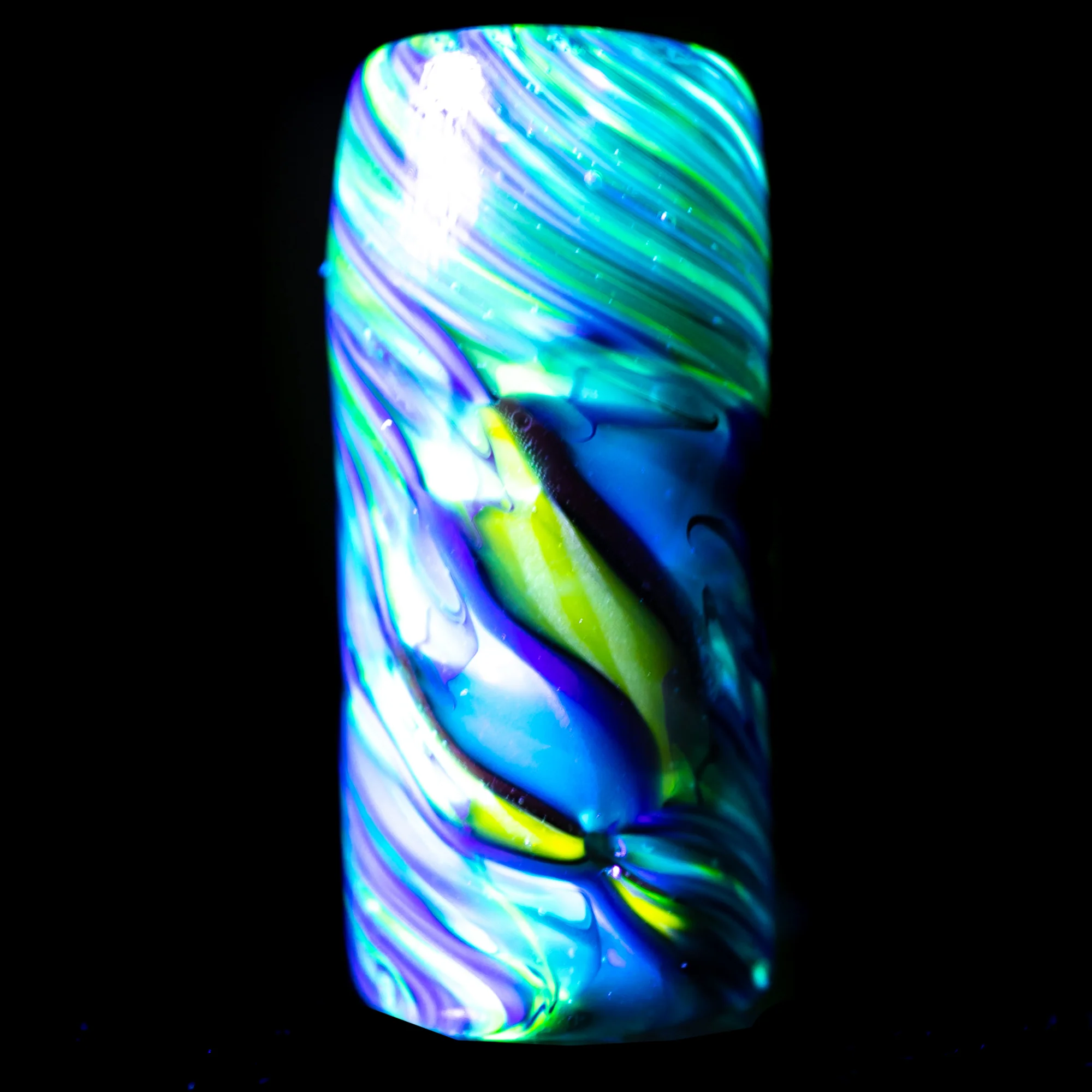 RekTipz - Glass Tip - XL - 12mm - Green, Blue & Orange w/ UV - Image 2