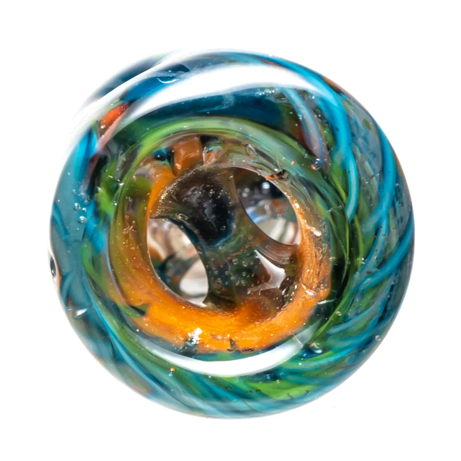 RekTipz - Glass Tip - XL - 12mm - Green, Blue & Orange w/ UV - Image 5