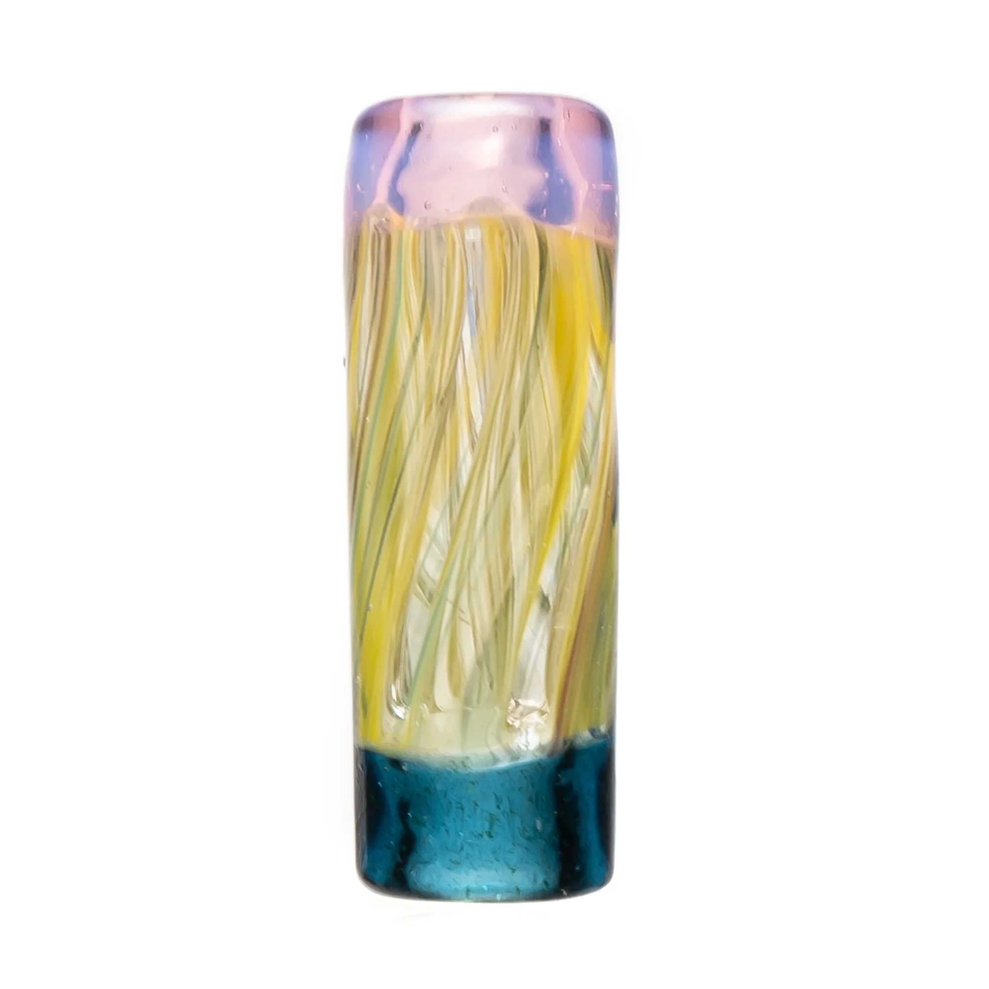 RekTipz - Glass Tip - XL - 12mm - Yellow Swirl w/ Pink Slyme & BSD Tips