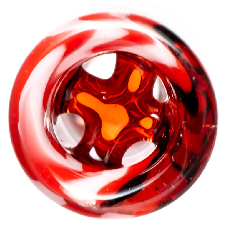 RekTipz - Glass Tip - XL - 13mm - Red, Black & White Swirl - Image 2