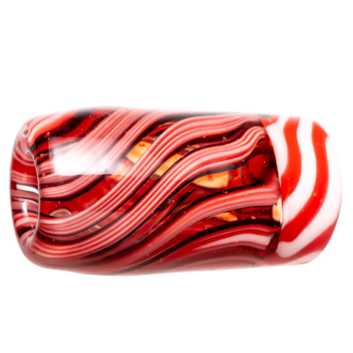 RekTipz - Glass Tip - XL - 13mm - Red, Black & White Swirl - Image 3