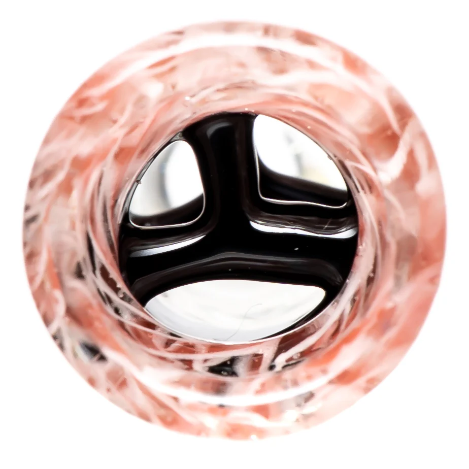 RekTipz - Glass Tip - XL - 14mm - Red, White & Black w/ UV Ion - Image 3