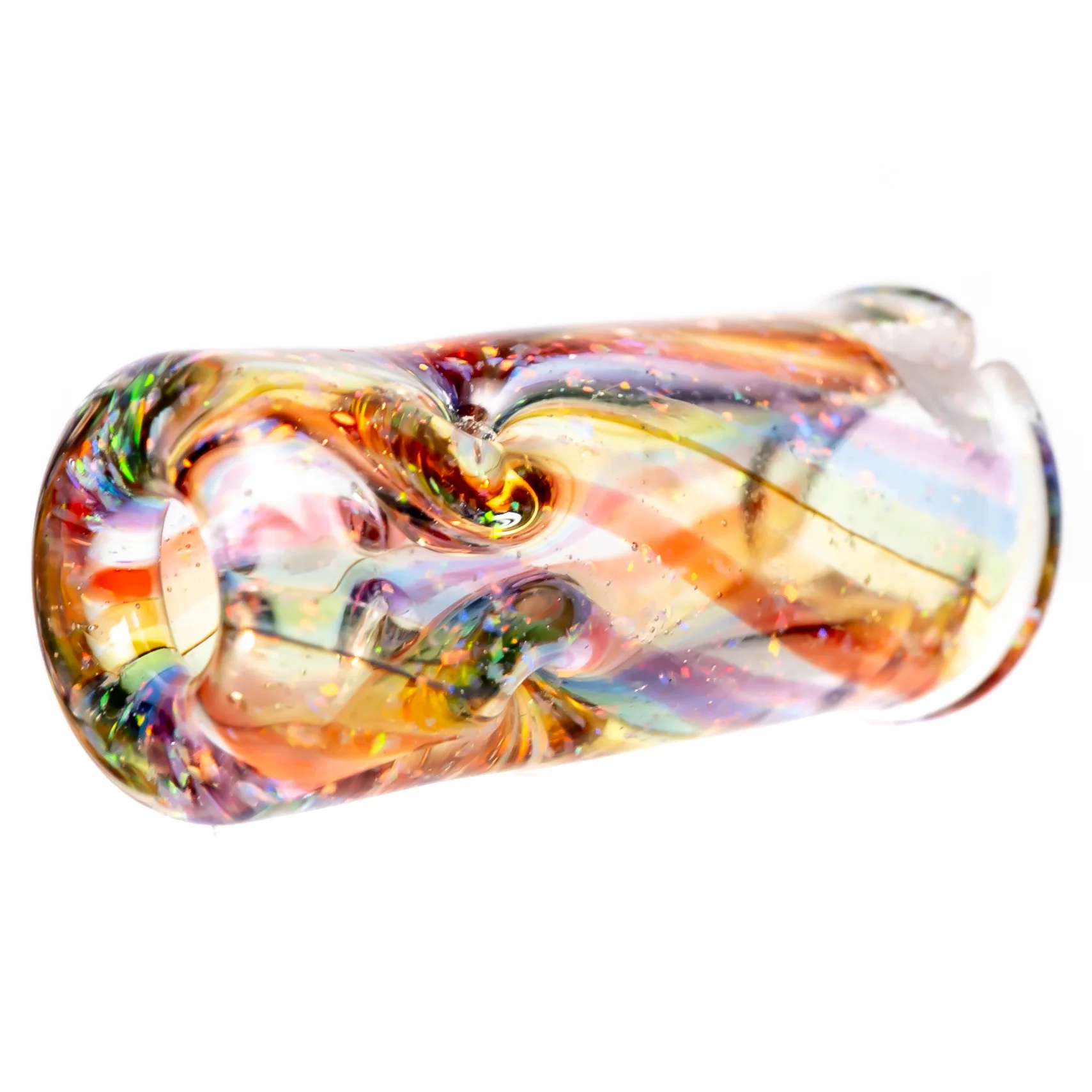 RekTipz - Pivot Mouthpiece - Clear Rainbow Swirl Cropal #1 - Image 3