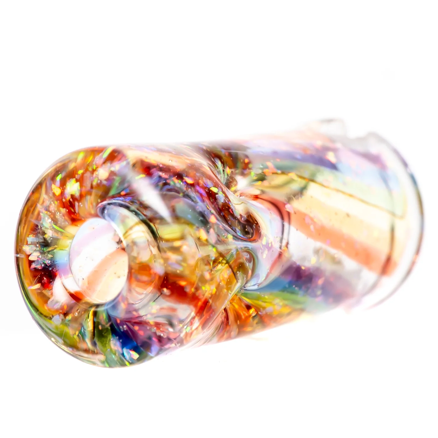RekTipz - Pivot Mouthpiece - Clear Rainbow Swirl Cropal #2 - Image 3