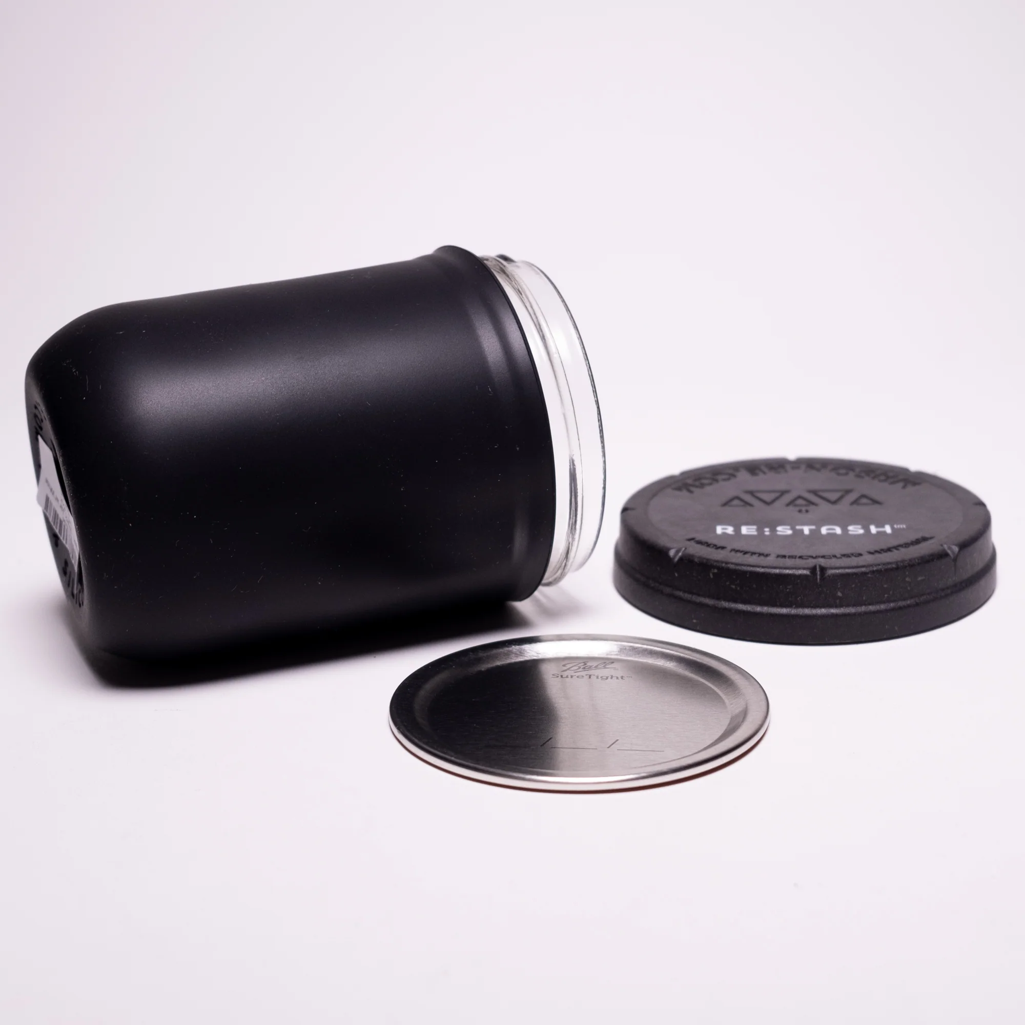 Re:Stash - Black Jar w/ Black Lid - 16oz - Image 3