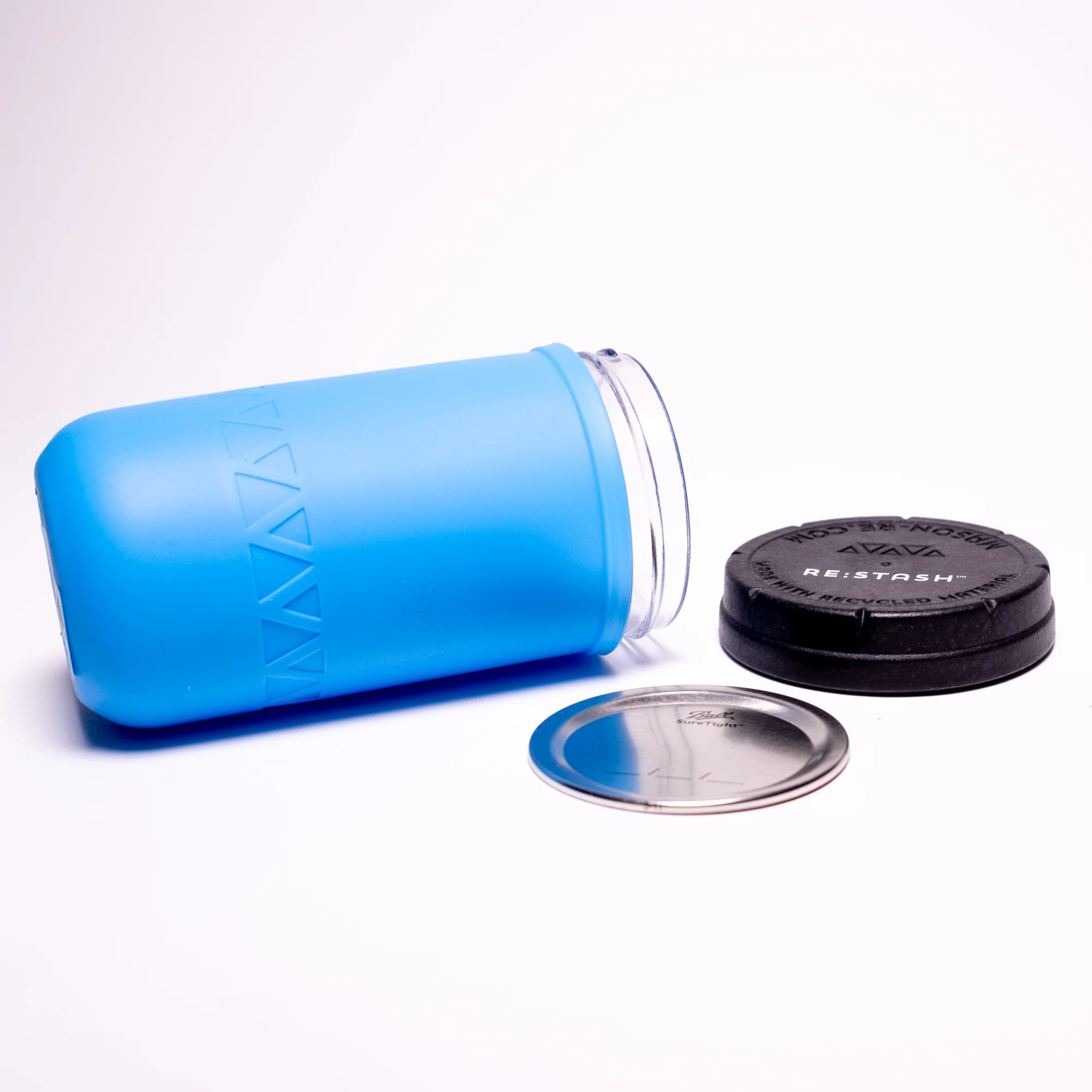 Re:Stash - Blue Jar w/ Black Lid - 12oz - Image 3