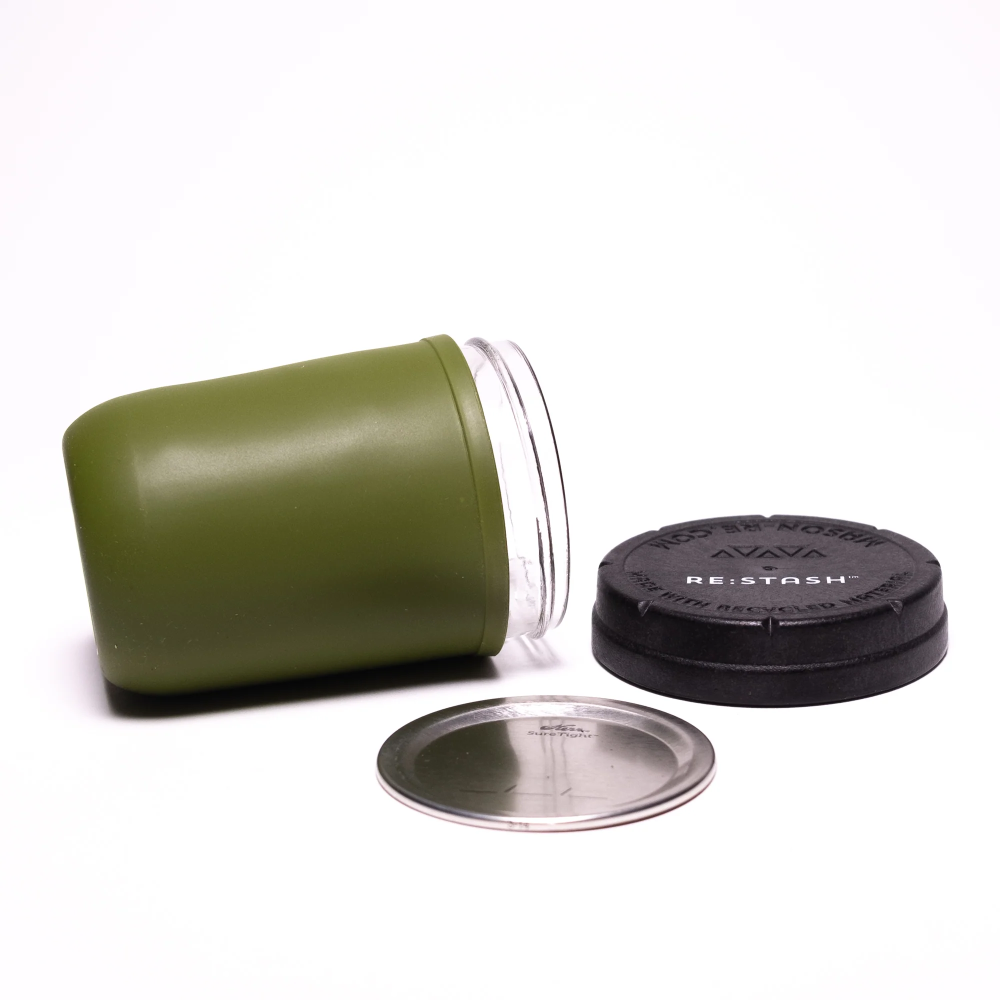 Re:Stash - Cedar Green Jar w/ Black Lid - 8oz - Image 3