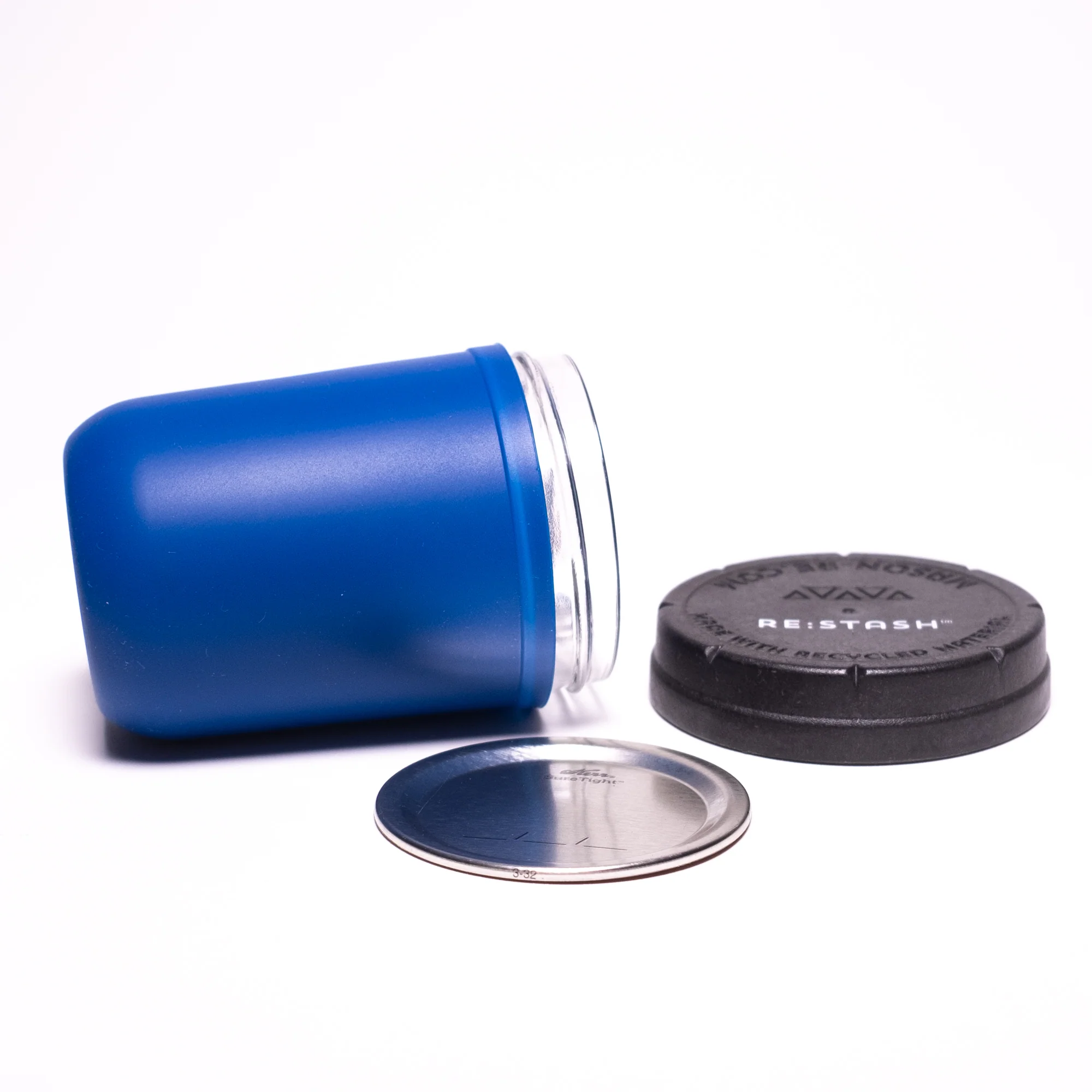 Re:Stash - Dark Blue Jar w/ Black Lid - 8oz - Image 3