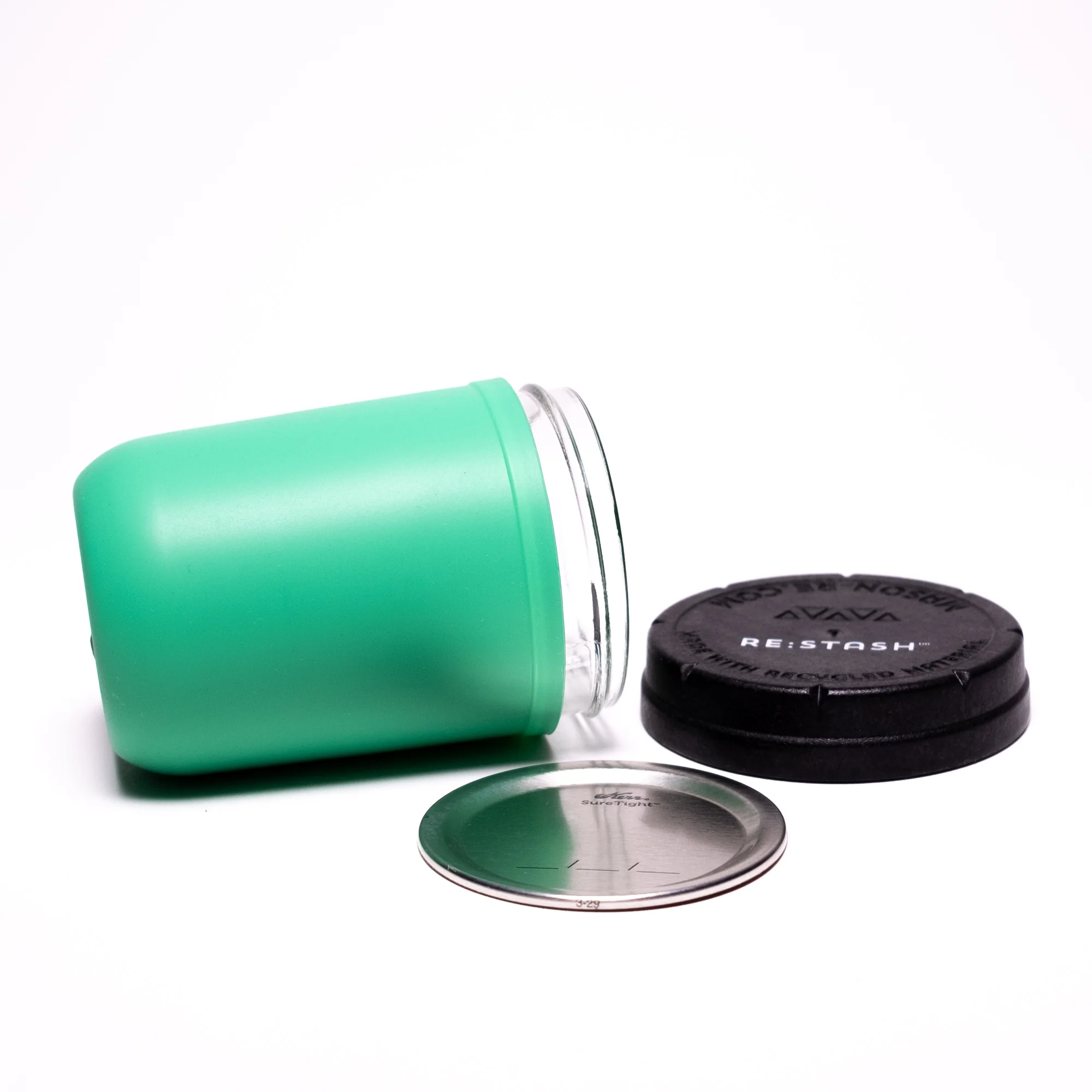 Re:Stash - Green Jar w/ Black Lid - 8oz - Image 3