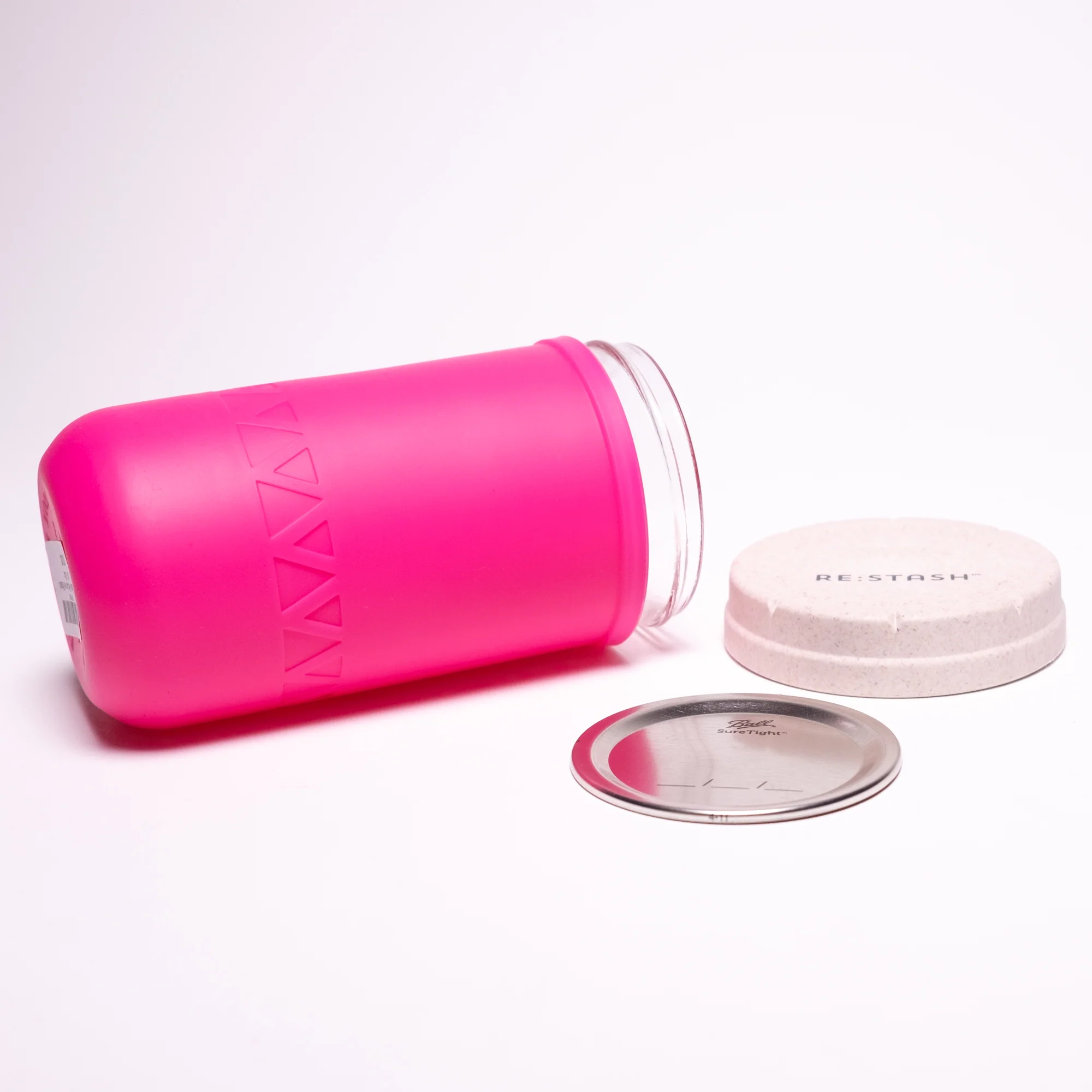 Re:Stash - Pink Jar w/ White Lid - 12oz - Image 3